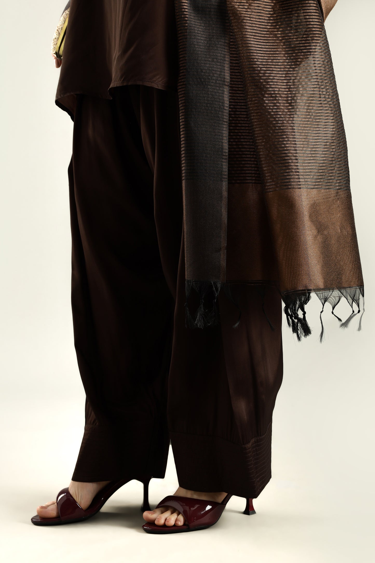 Mocha Farshi Kurta Set - Antaraa Studio
