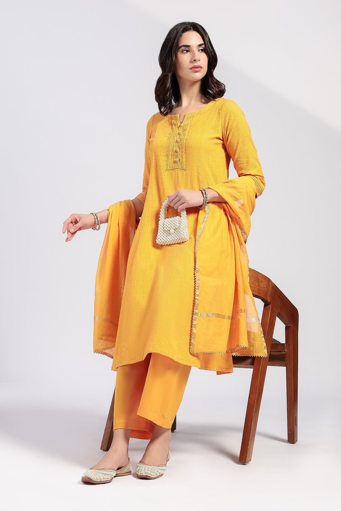 Sunehri Kurta Set - Antaraa Studio