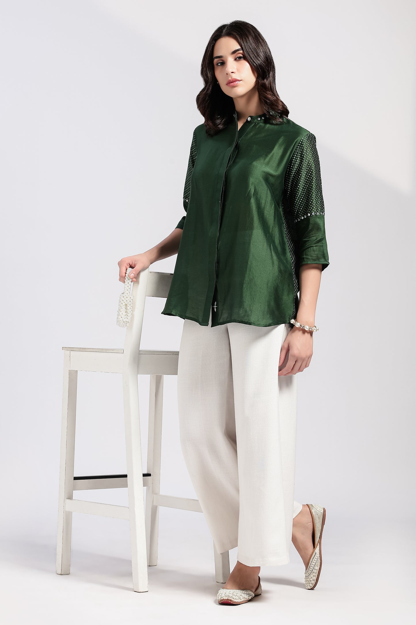 Noor-e-Panna Shirt - Antaraa Studio