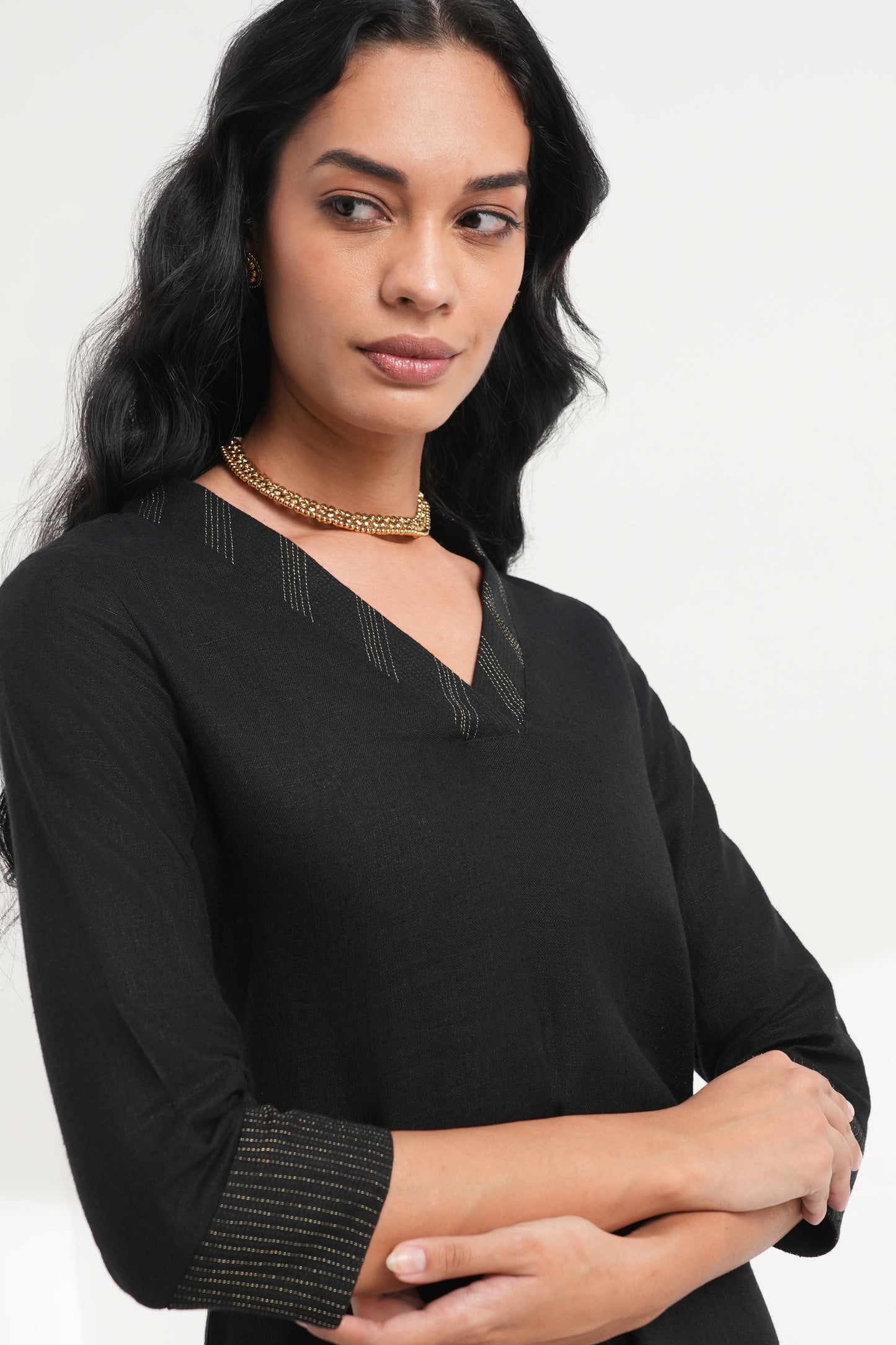 Raat Rani Linen Kurta Set - Antaraa Studio