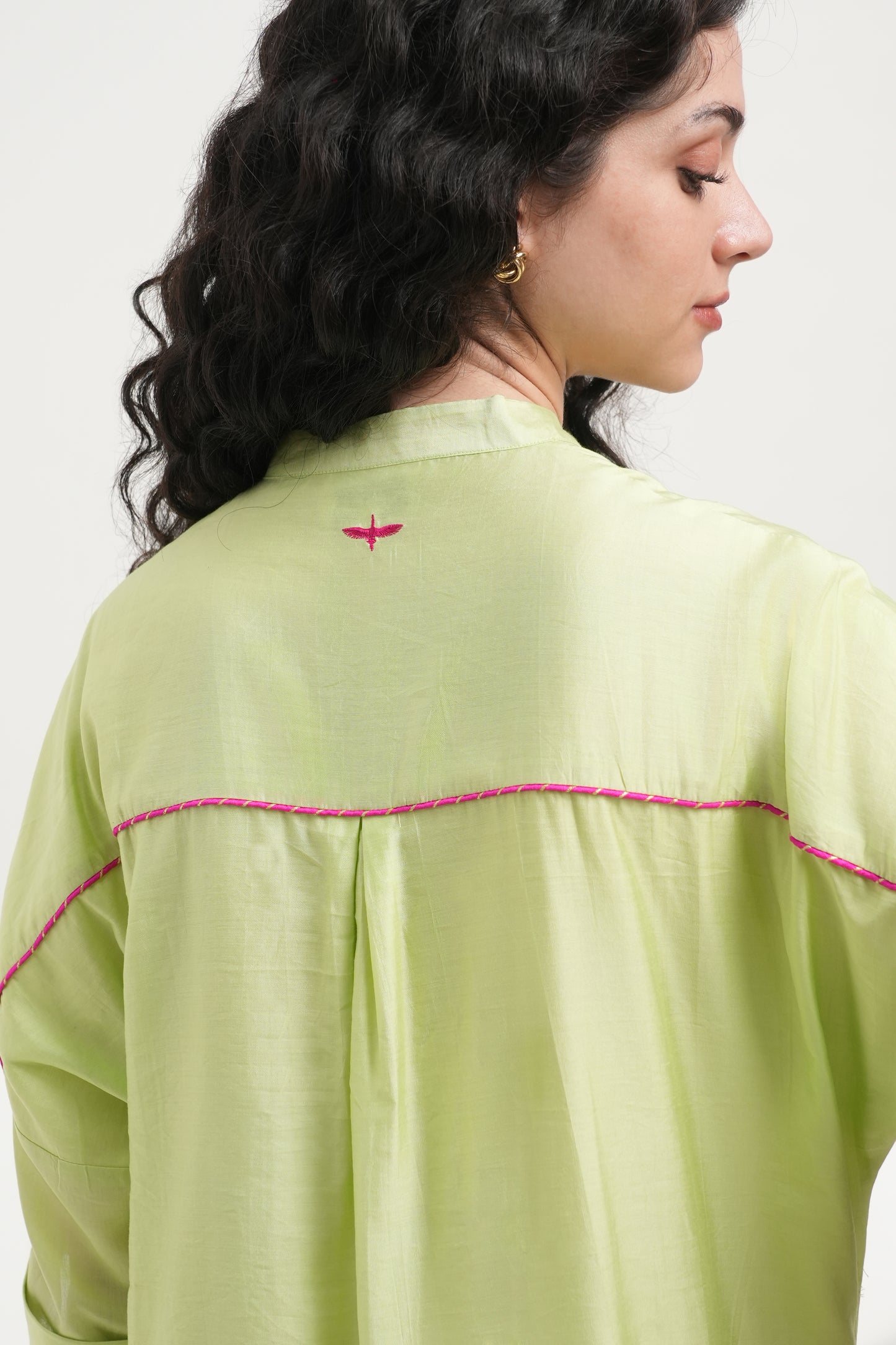 Sukoon Relaxed Chanderi Kurta Set - Antaraa Studio