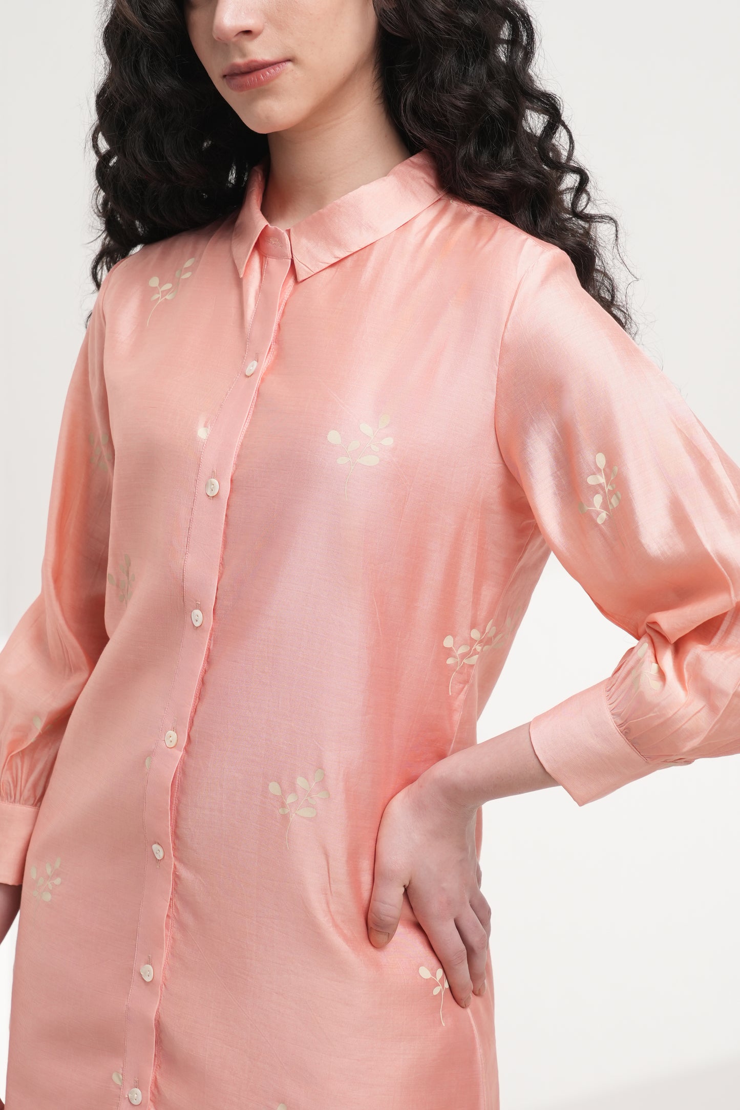 Cherryblossom Chanderi Co-ord Set - Antaraa Studio