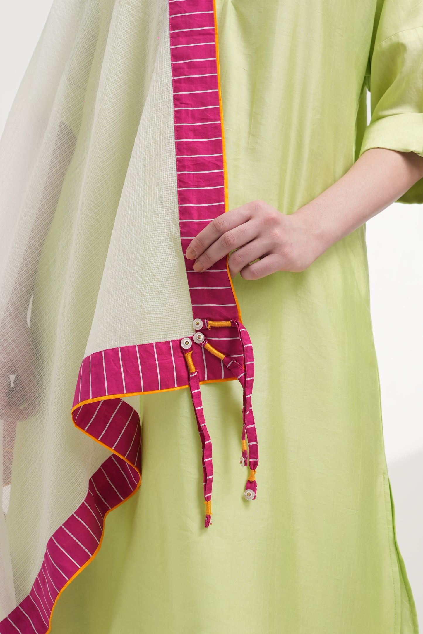 Sukoon Relaxed Chanderi Kurta Set - Antaraa Studio