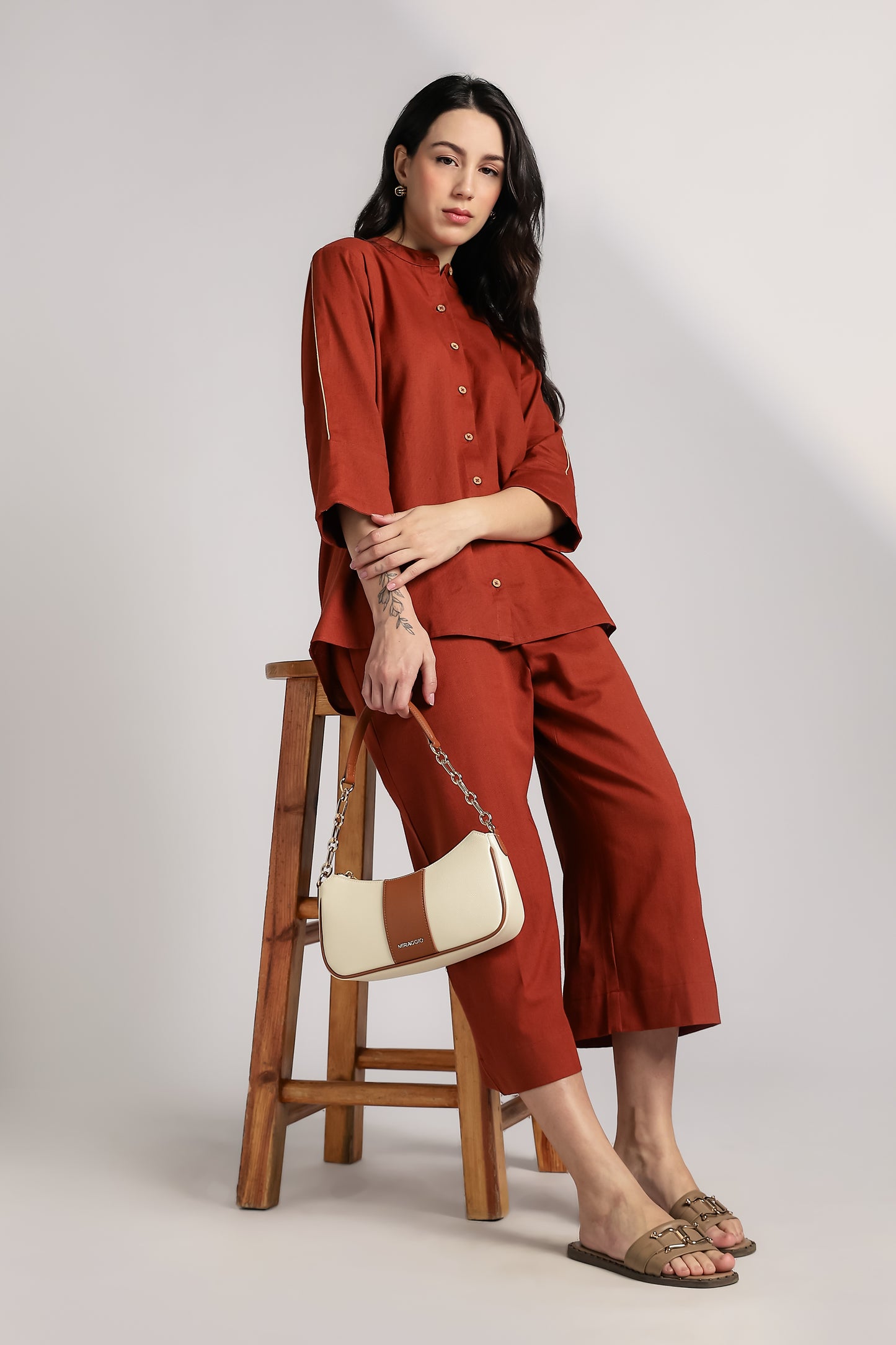 Terracotta Co-Ord Set - Antaraa Studio