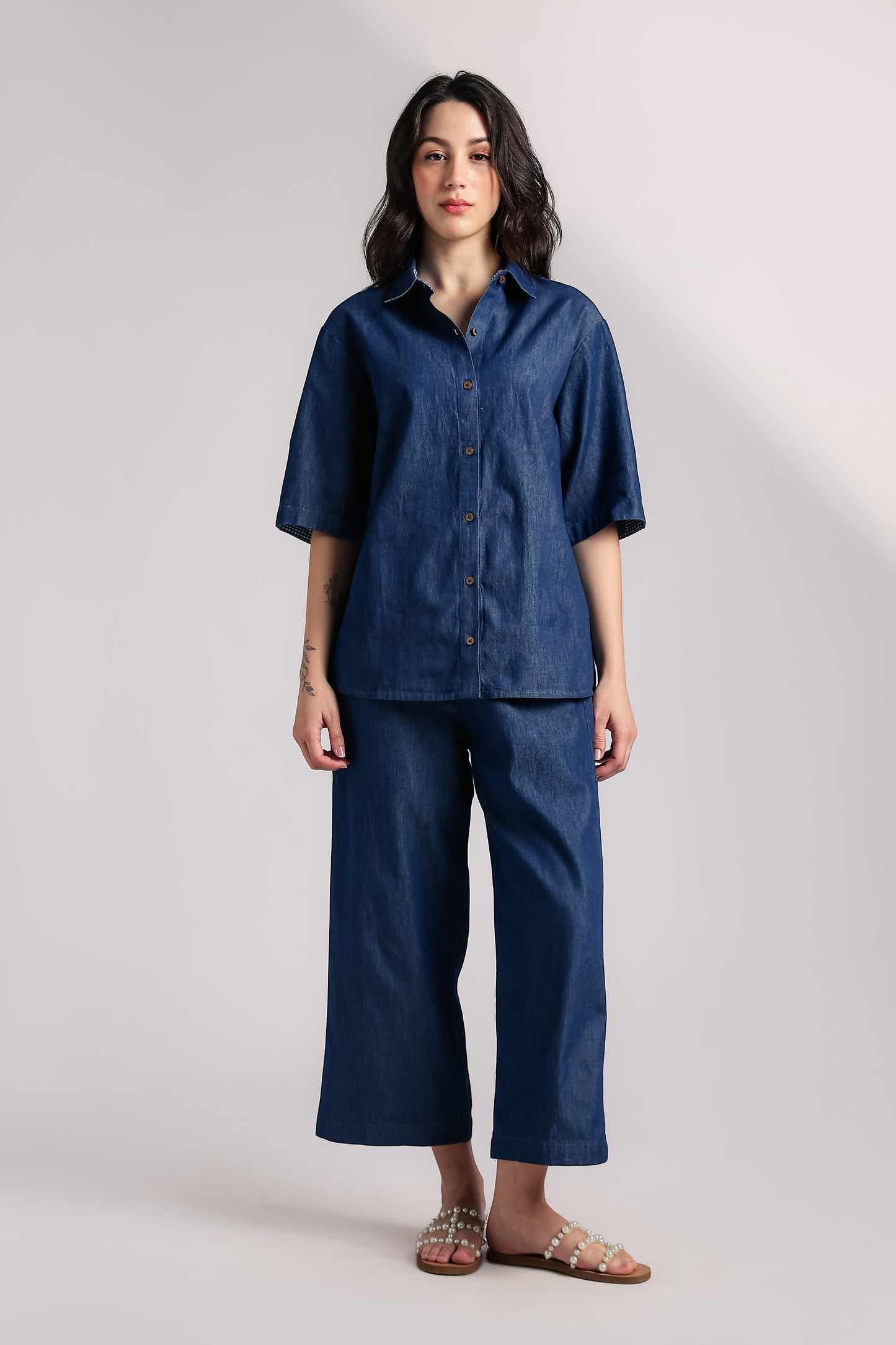 Denim Love Co-Ord Set - Antaraa Studio