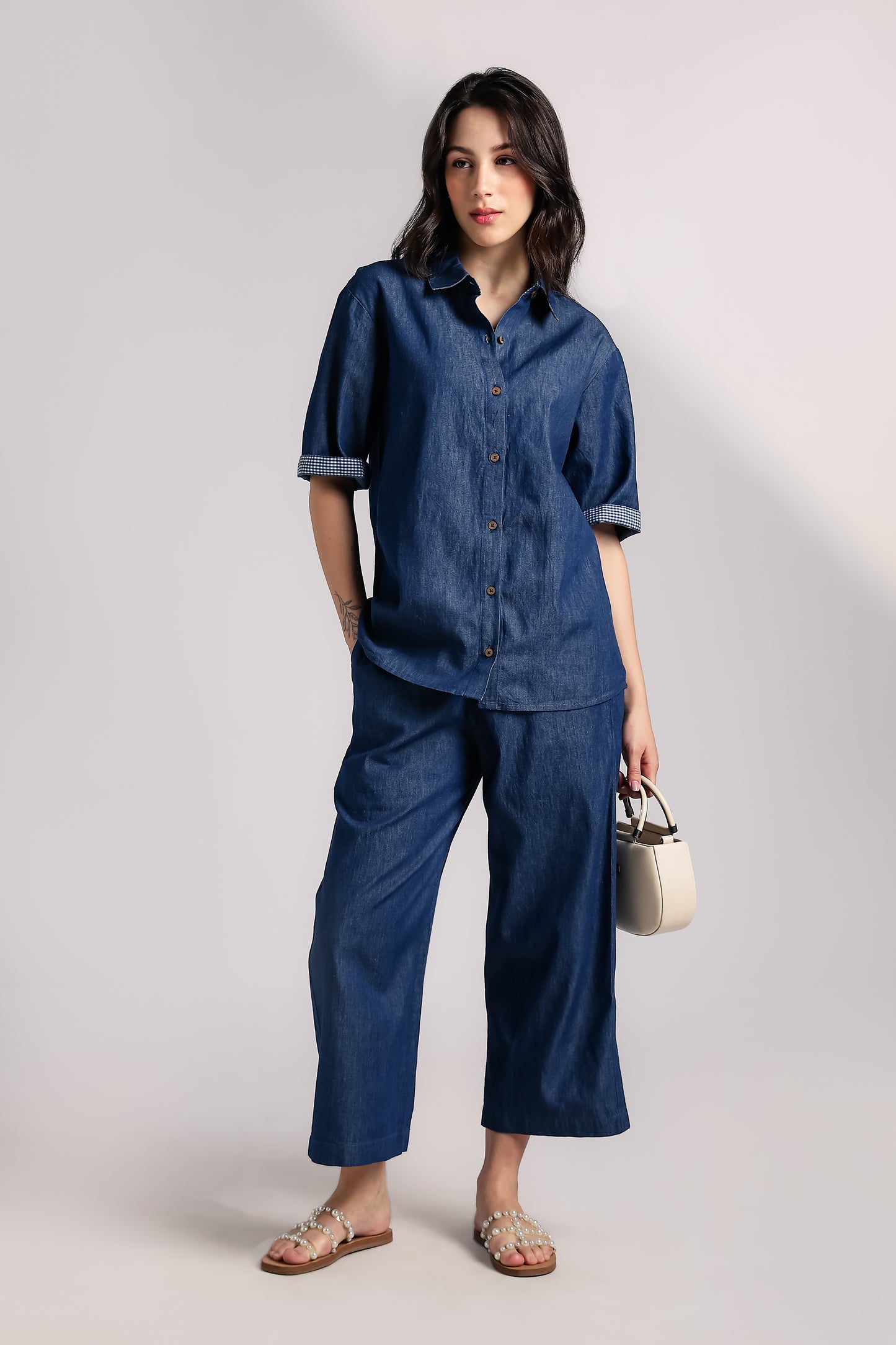 Denim Love Co-Ord Set - Antaraa Studio