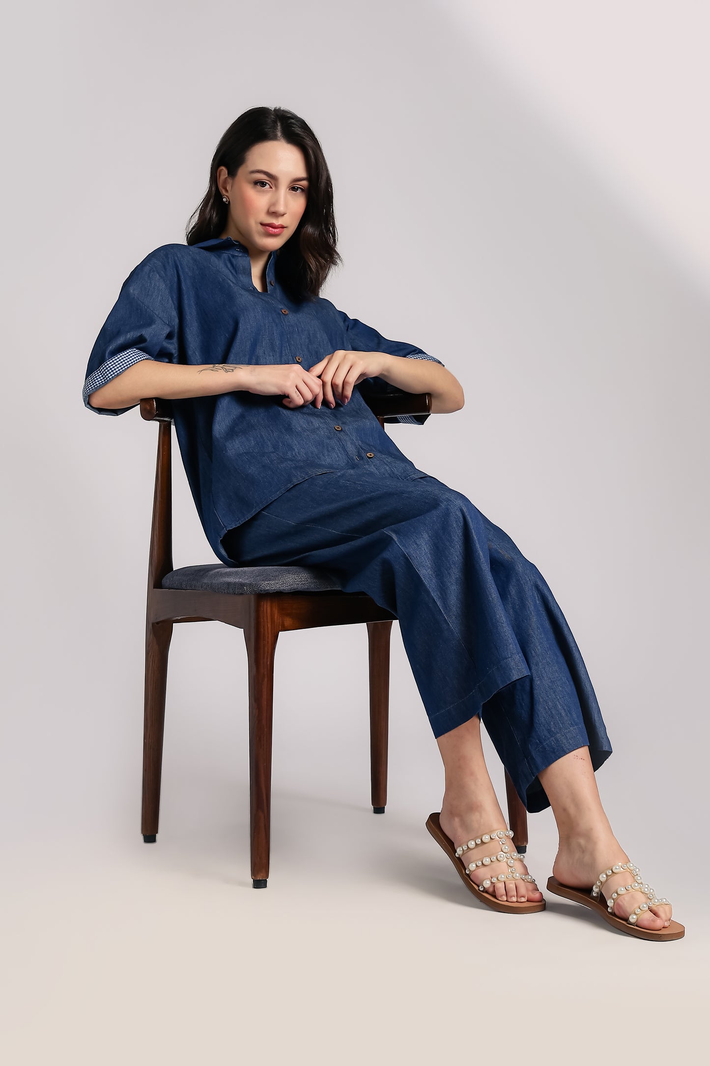 Denim Love Co-Ord Set - Antaraa Studio