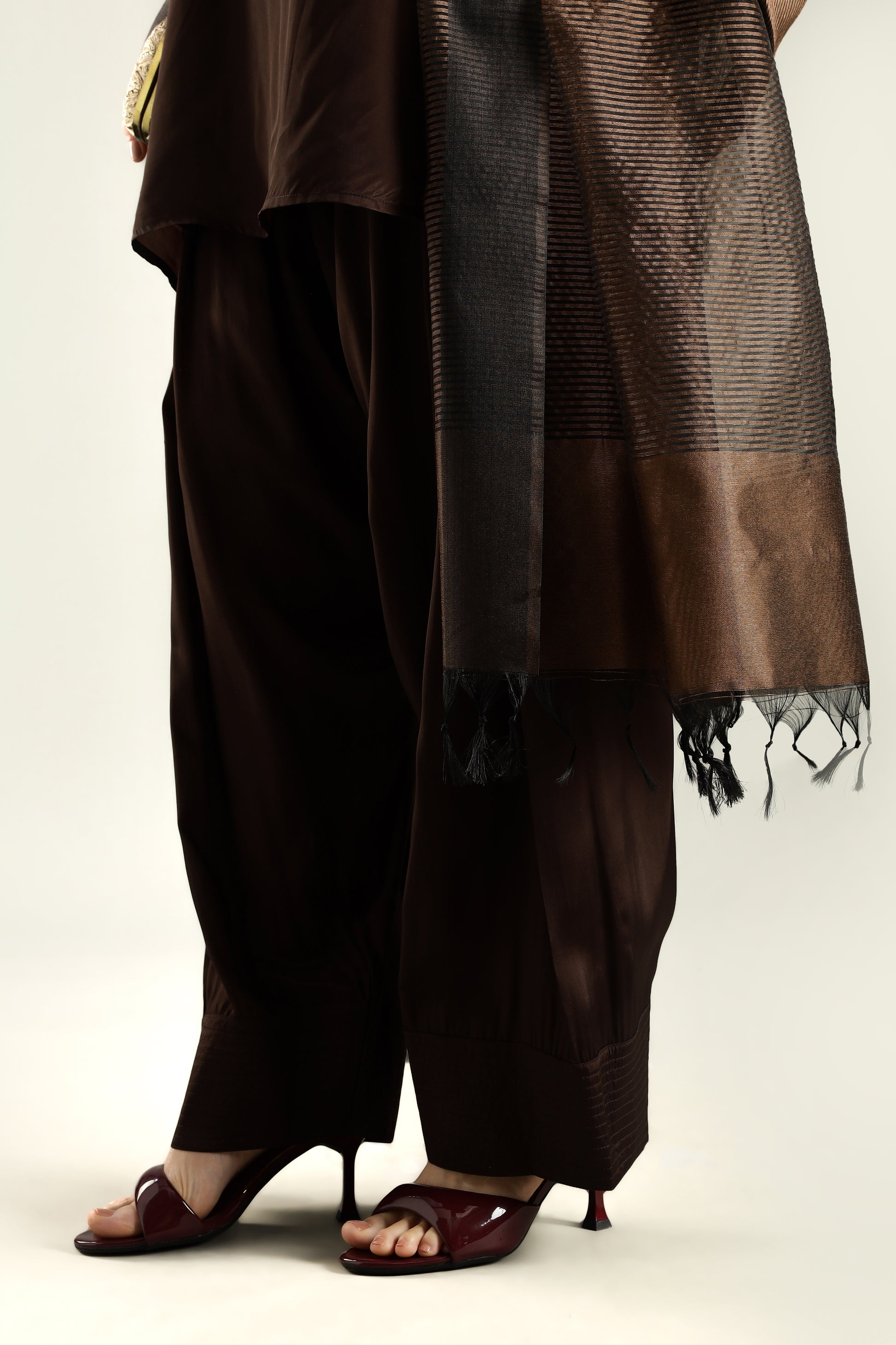Mocha Farshi Kurta Set - Antaraa Studio