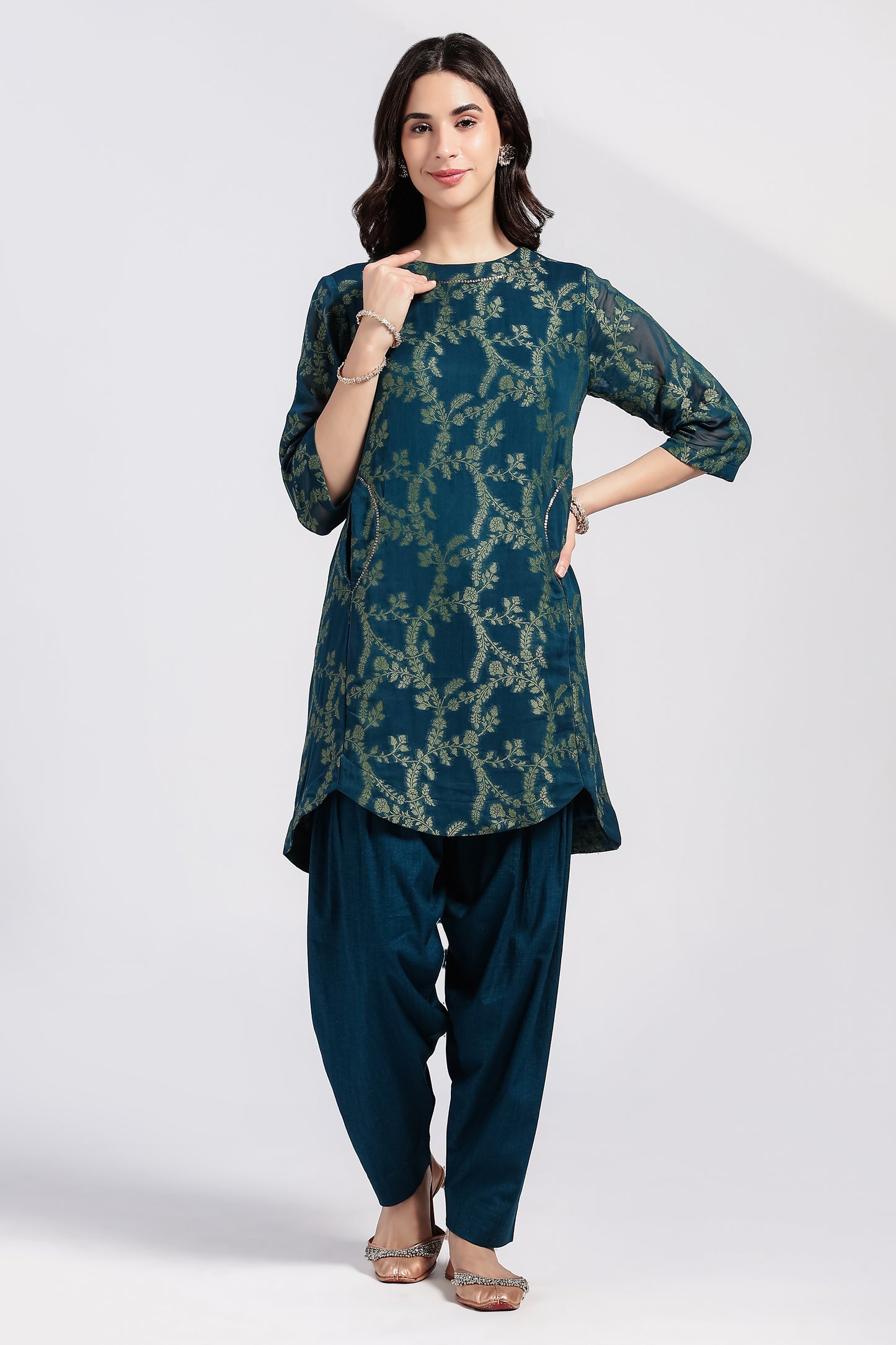 Mayur Brocade Kurta Set