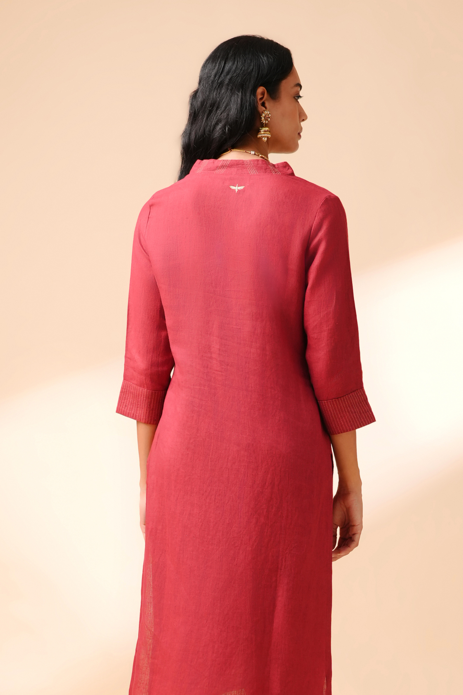 Mallika Linen Kurta Set - Antaraa Studio