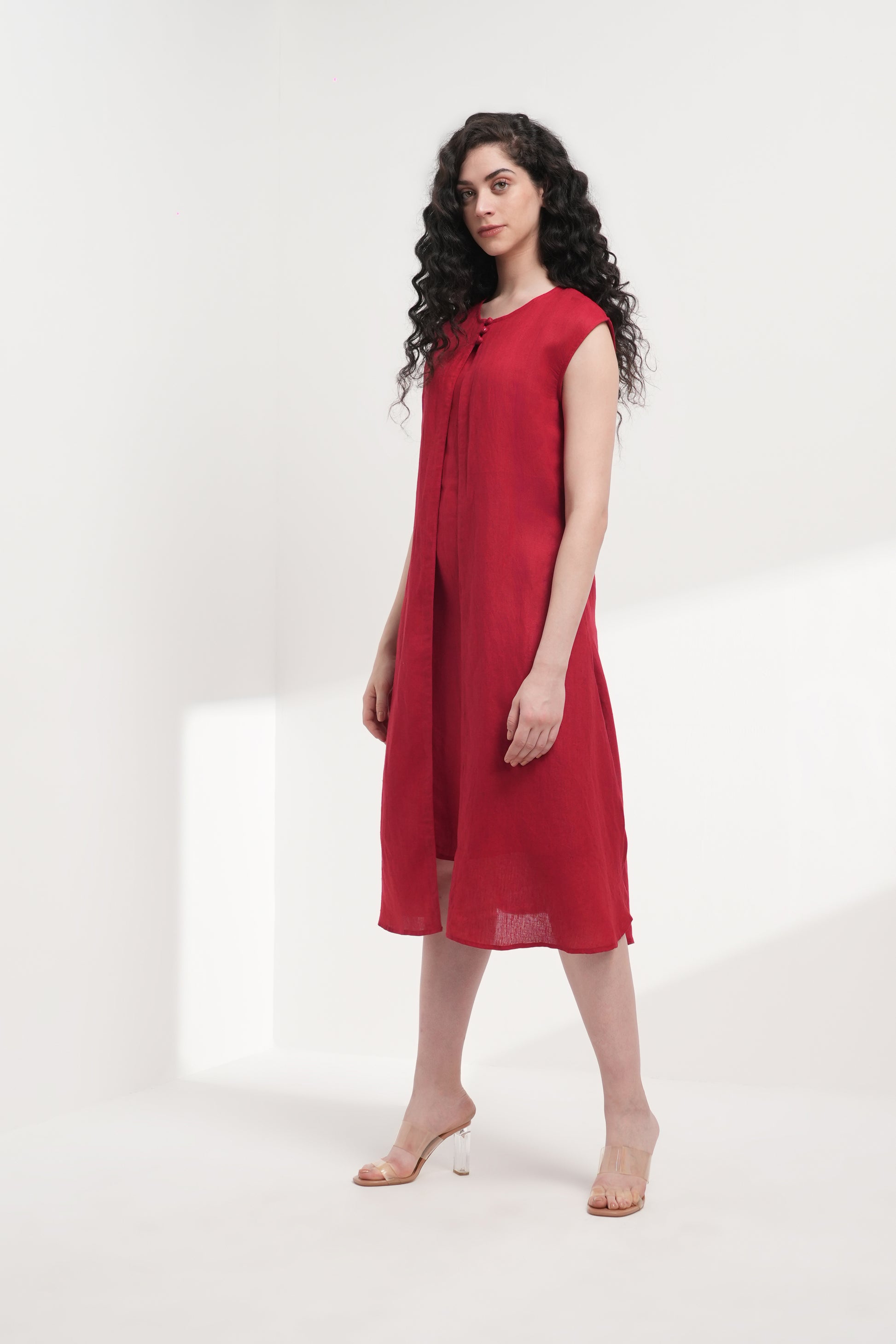 Crimson Love Kurta Dress - Antaraa Studio