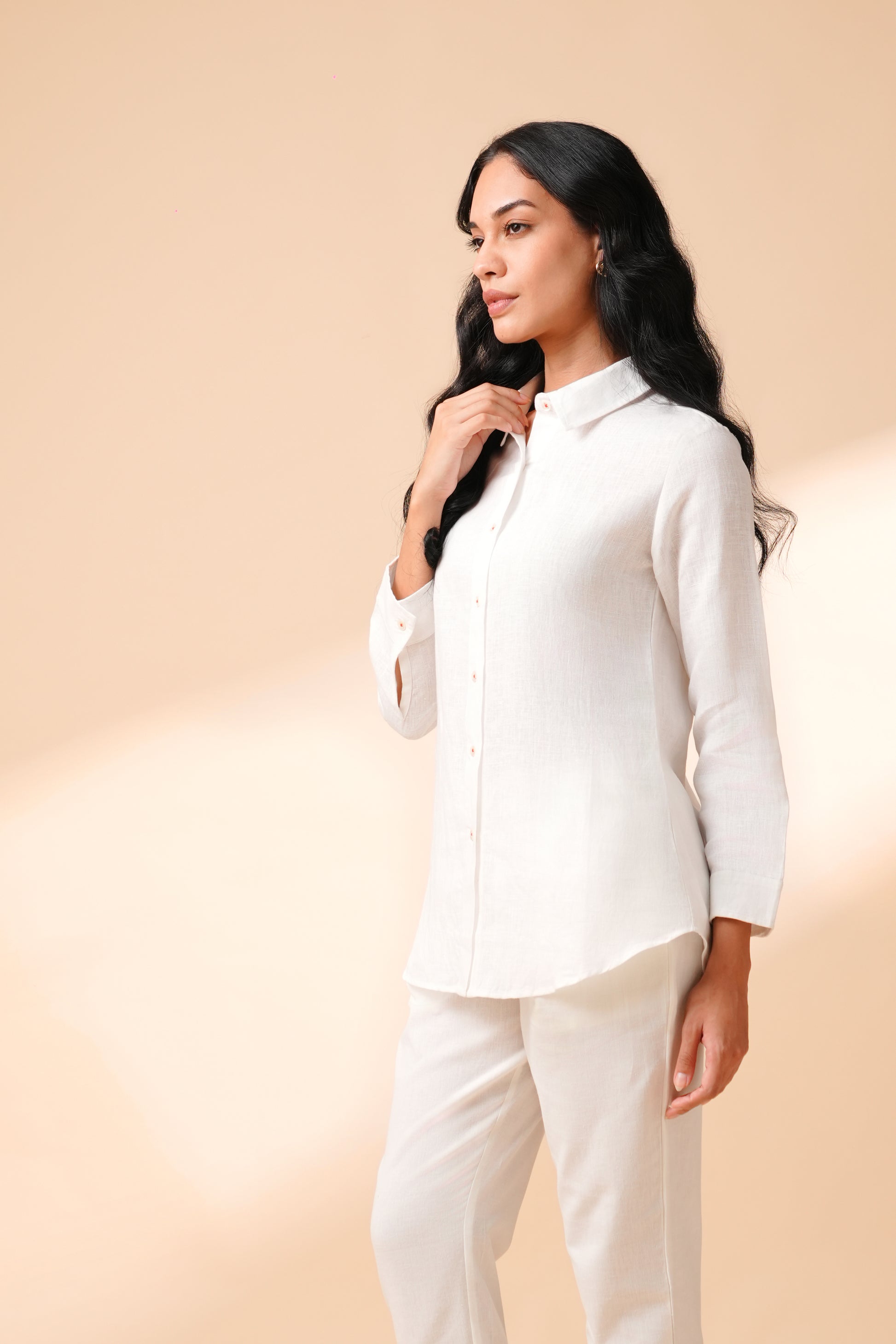 Porcelain Linen Shirt - Antaraa Studio