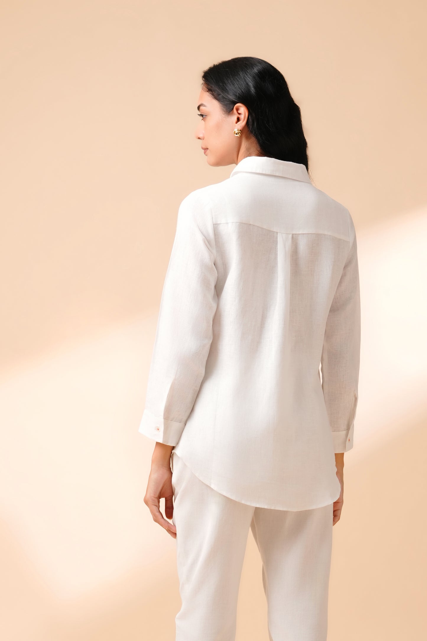 Porcelain Linen Shirt - Antaraa Studio