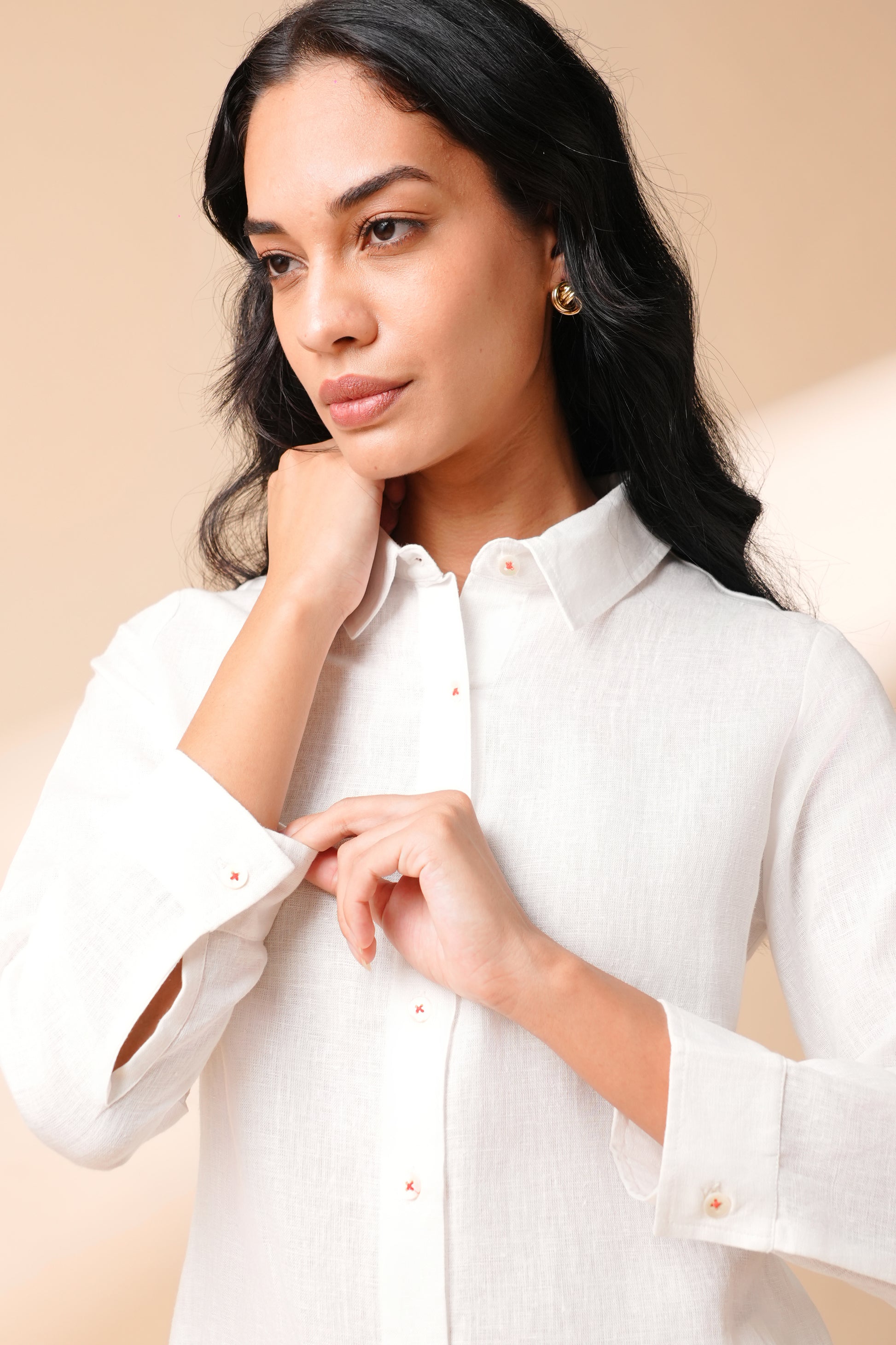 Porcelain Linen Shirt - Antaraa Studio