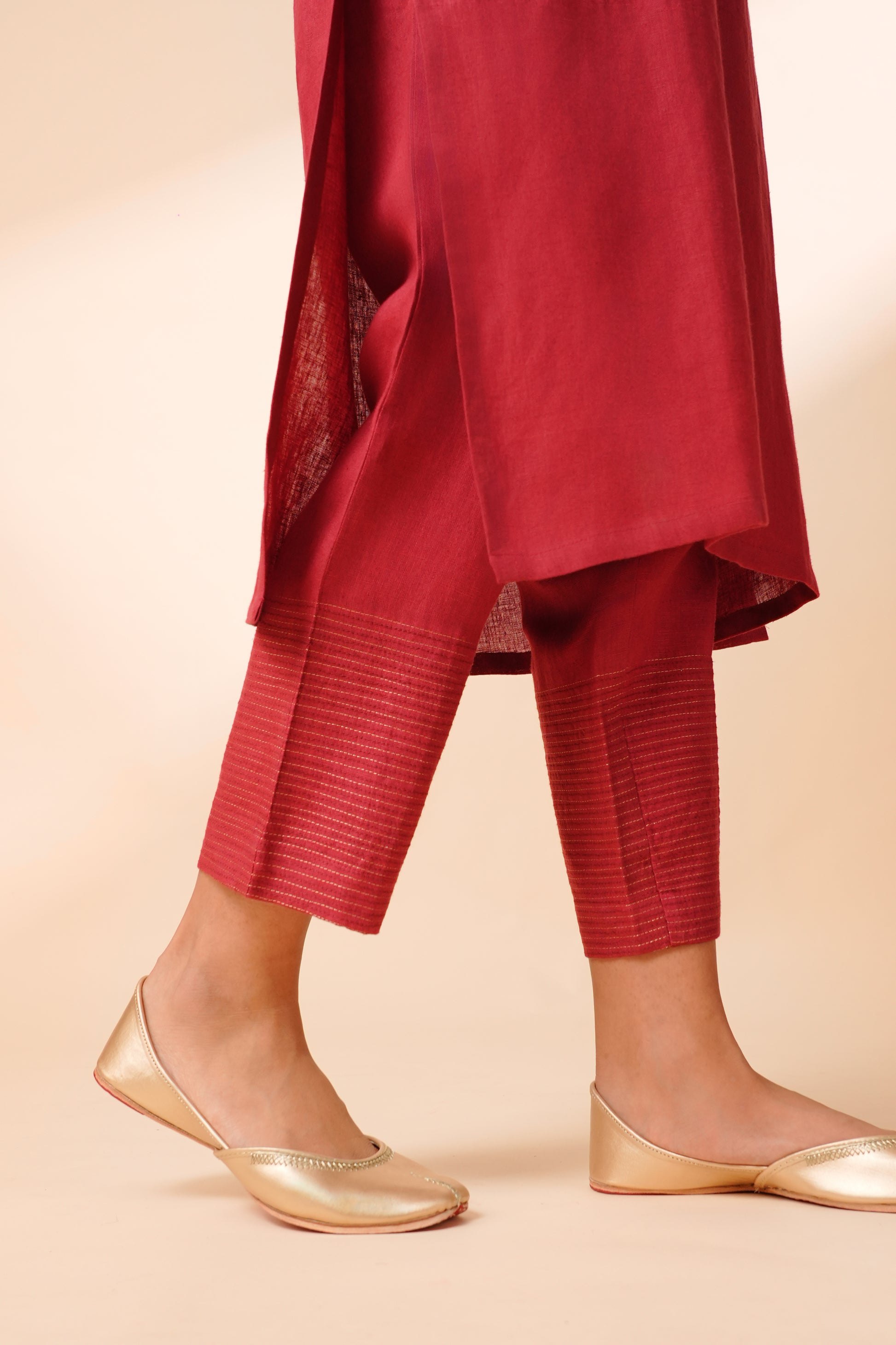 Mallika Linen Kurta Set - Antaraa Studio