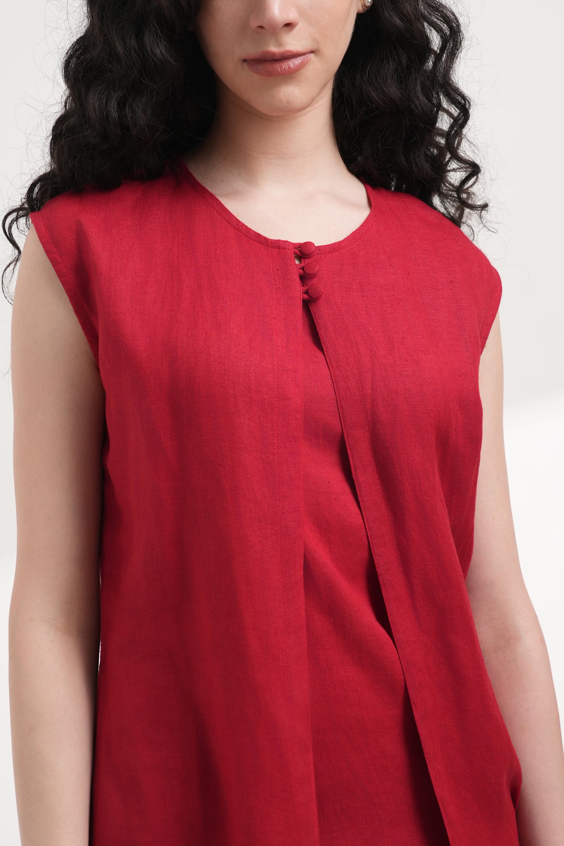 Crimson Love Kurta Dress - Antaraa Studio