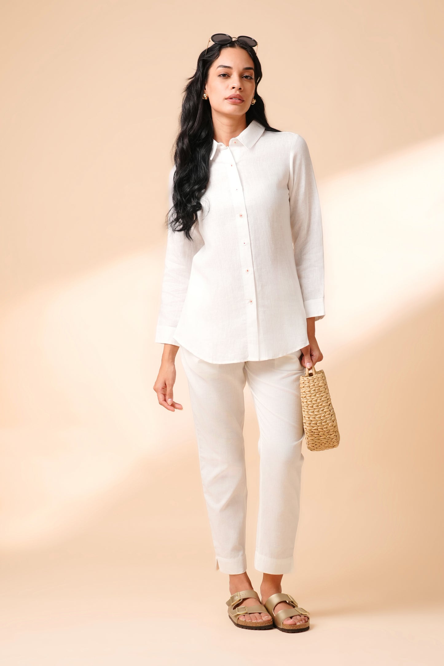 Porcelain Linen Shirt - Antaraa Studio