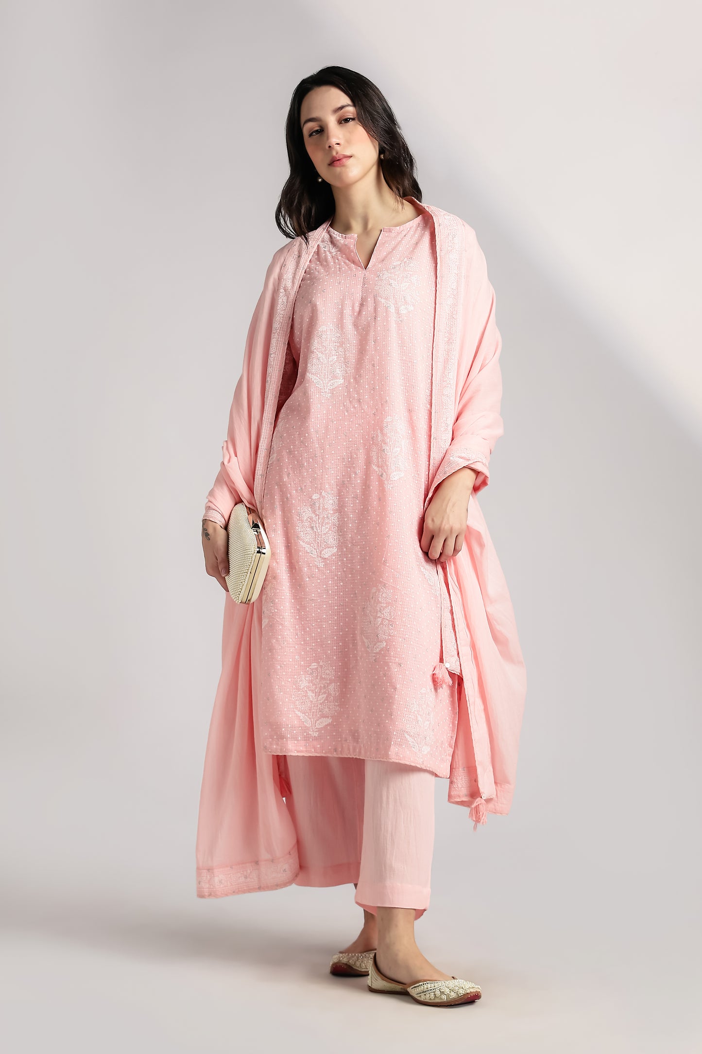Rosé Gulaab Kurta set - Antaraa Studio
