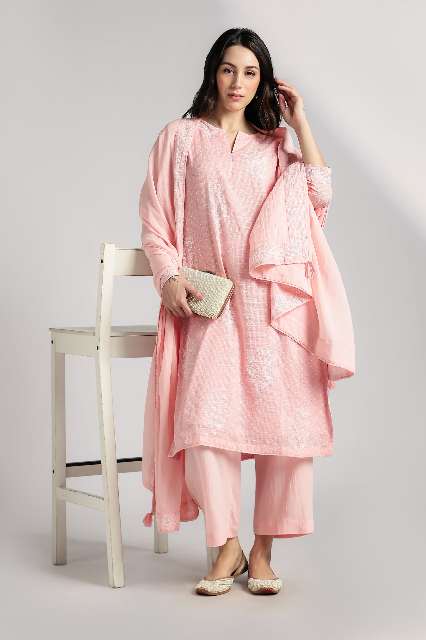 Rosé Gulaab Kurta set - Antaraa Studio