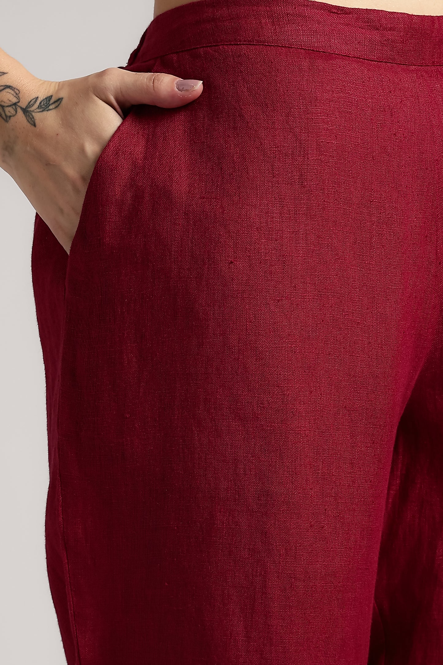 Mallika Linen Kurta Set - Antaraa Studio