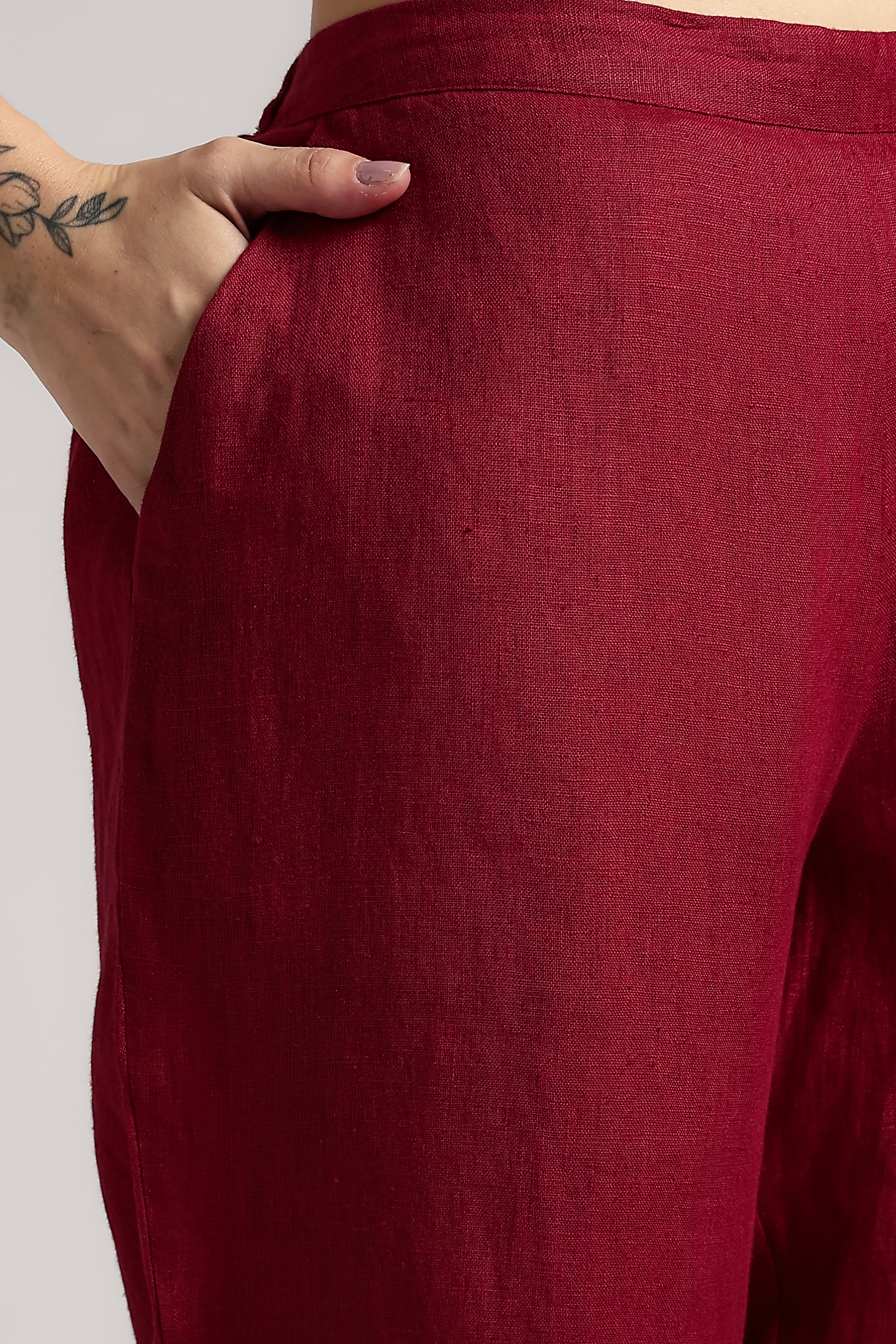 Mallika Linen Kurta Set - Antaraa Studio