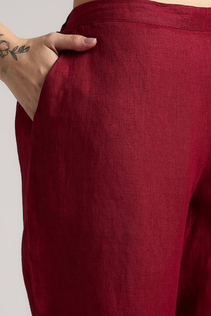 Mallika Linen Kurta Set - Antaraa Studio