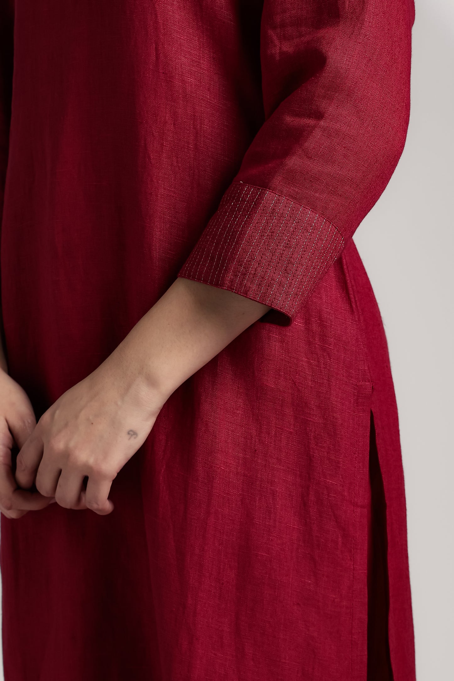 Mallika Linen Kurta Set - Antaraa Studio