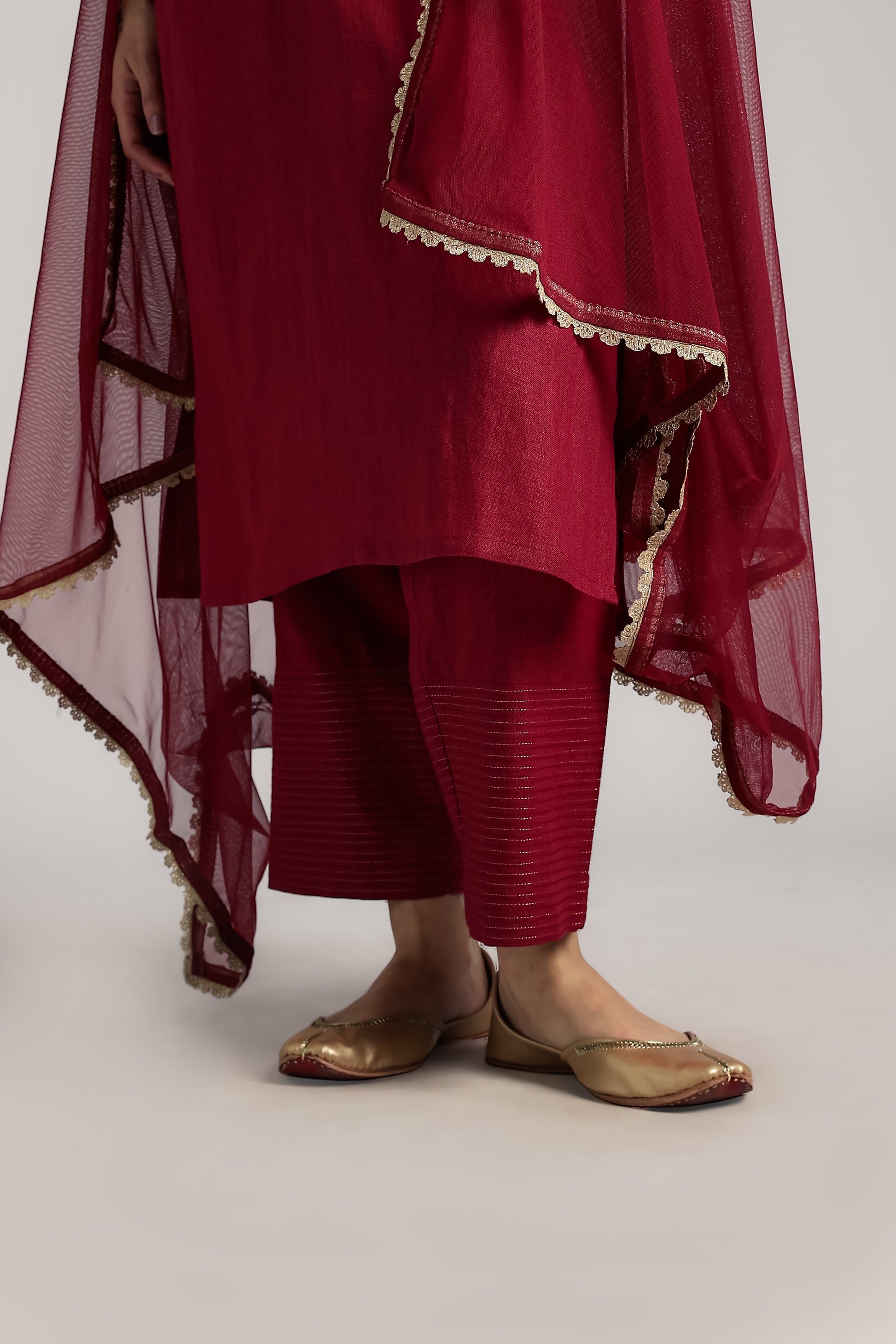 Mallika Linen Kurta Set - Antaraa Studio