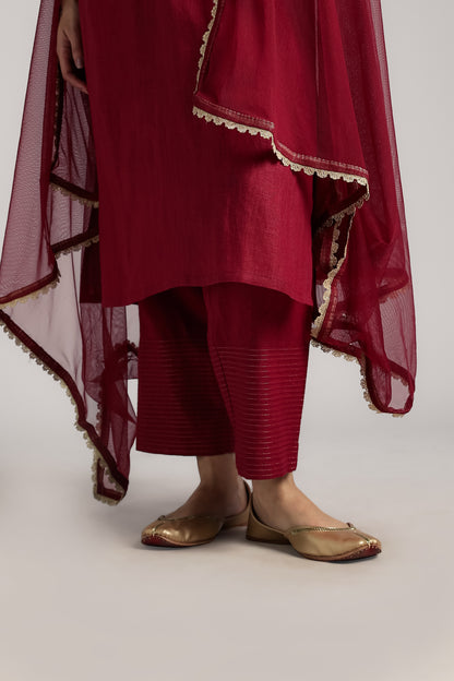 Mallika Linen Kurta Set - Antaraa Studio