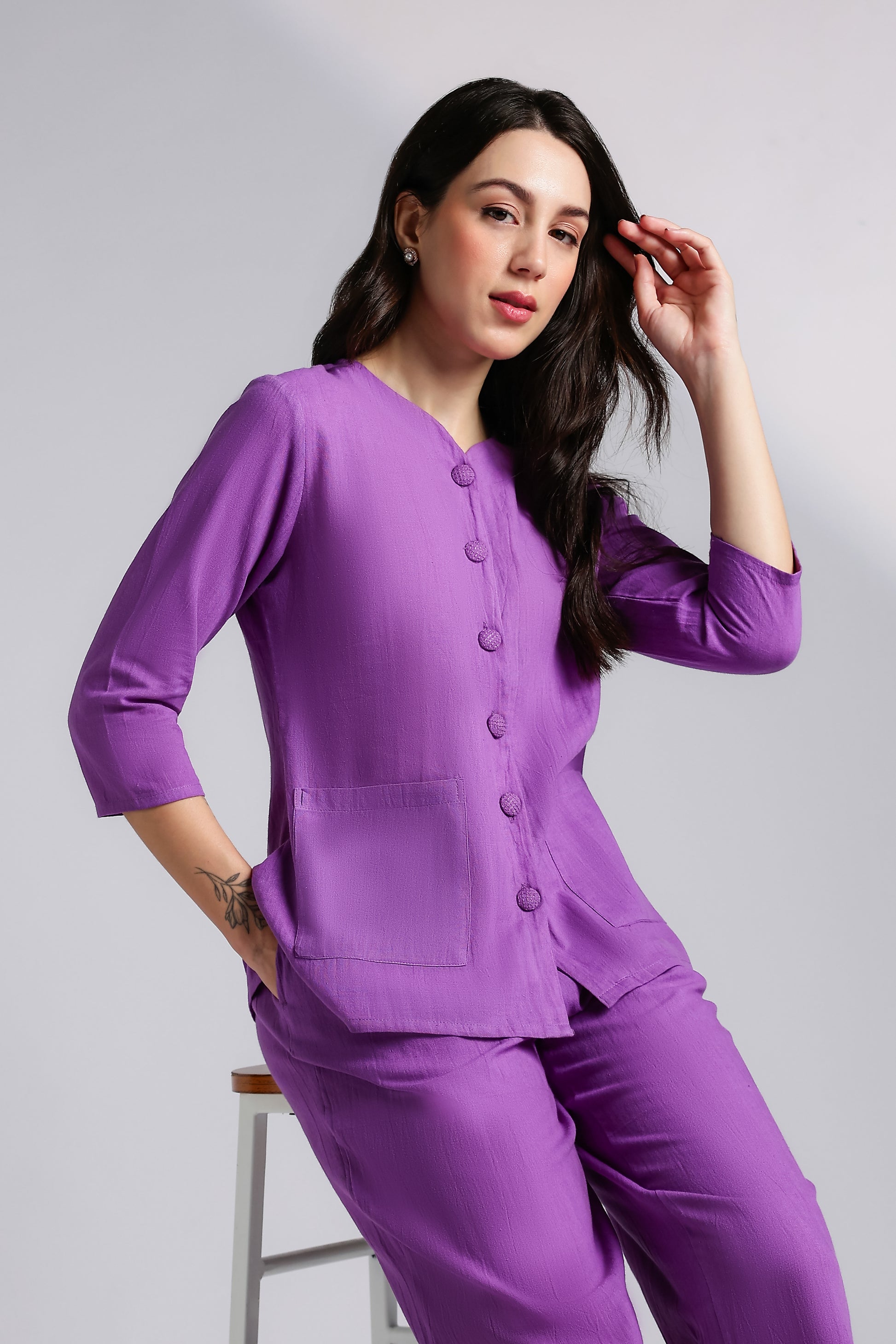 Jamun Co-Ord Set - Antaraa Studio