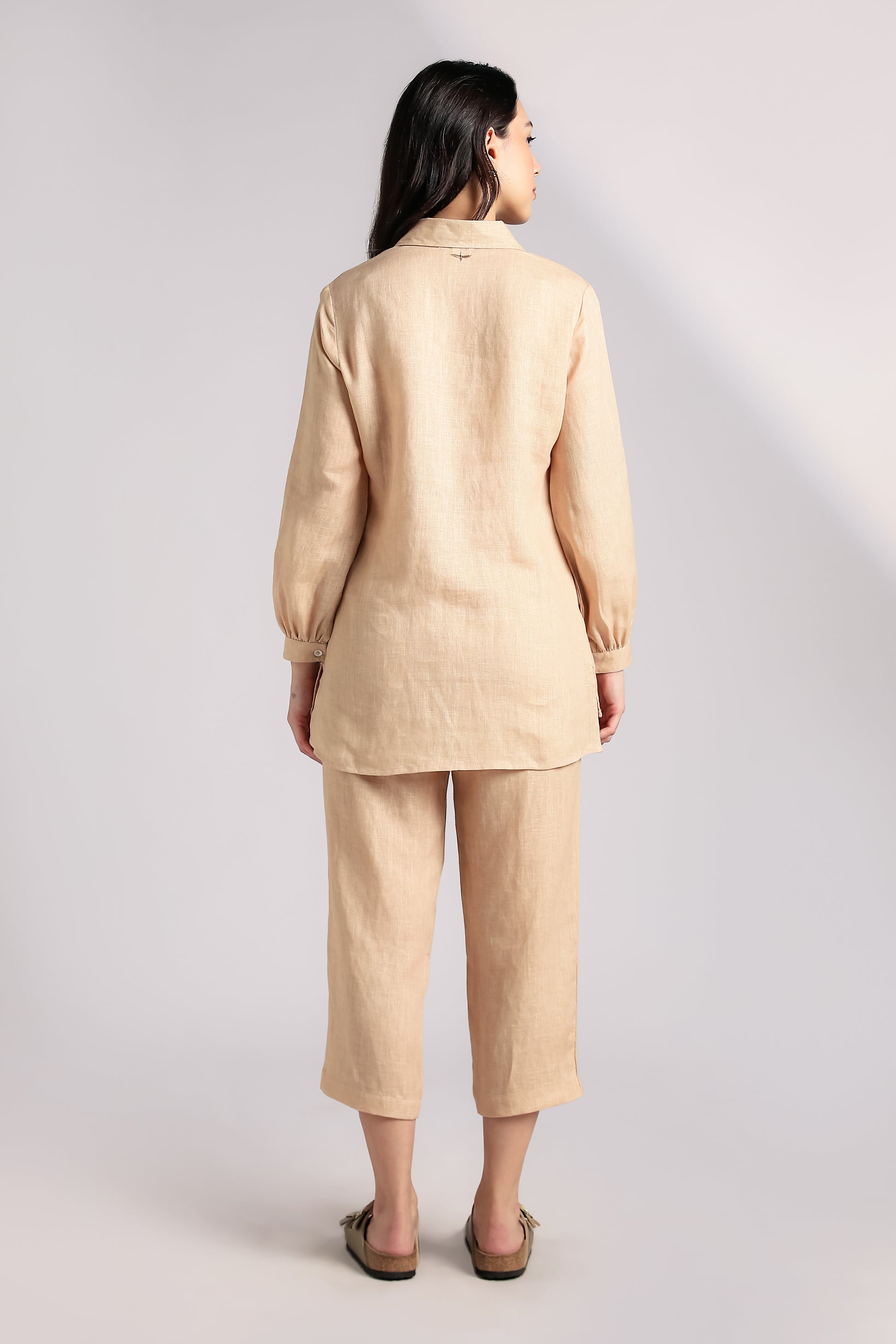 Oatmilk Linen Co-ord Set - Antaraa Studio