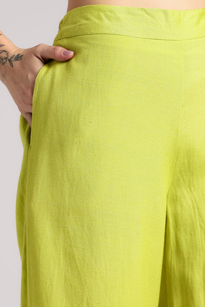 Lime Lace Co-ord Set - Antaraa Studio