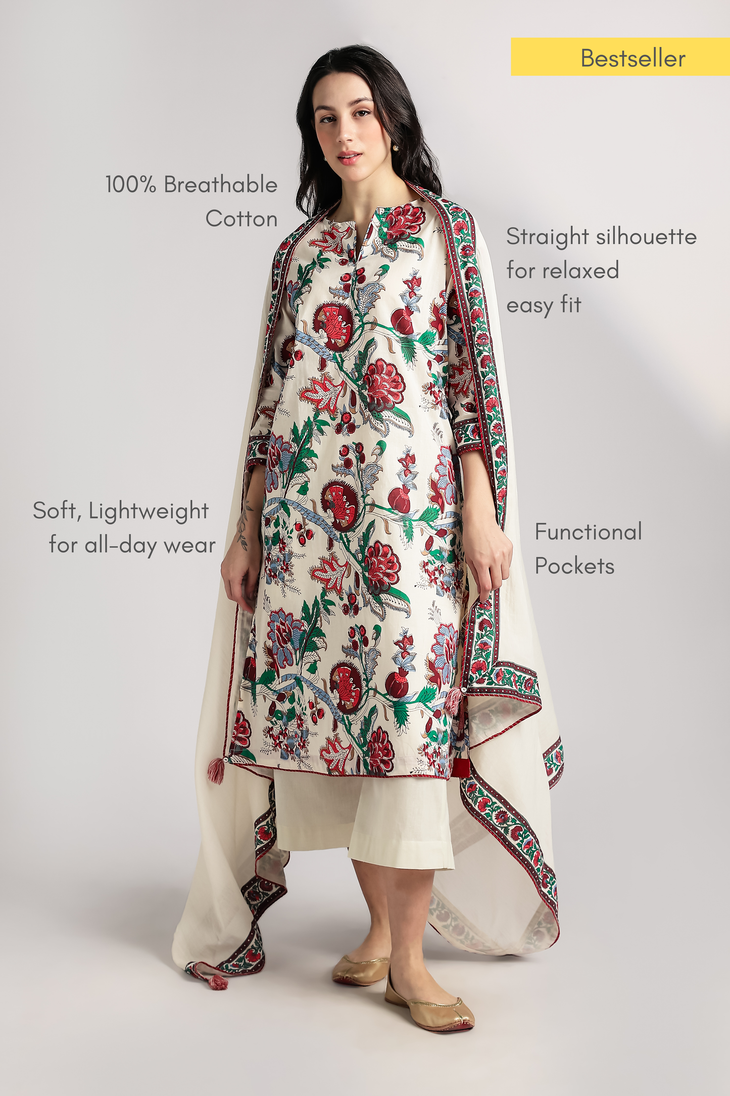 Anar Bagh Kurta Set - Antaraa Studio