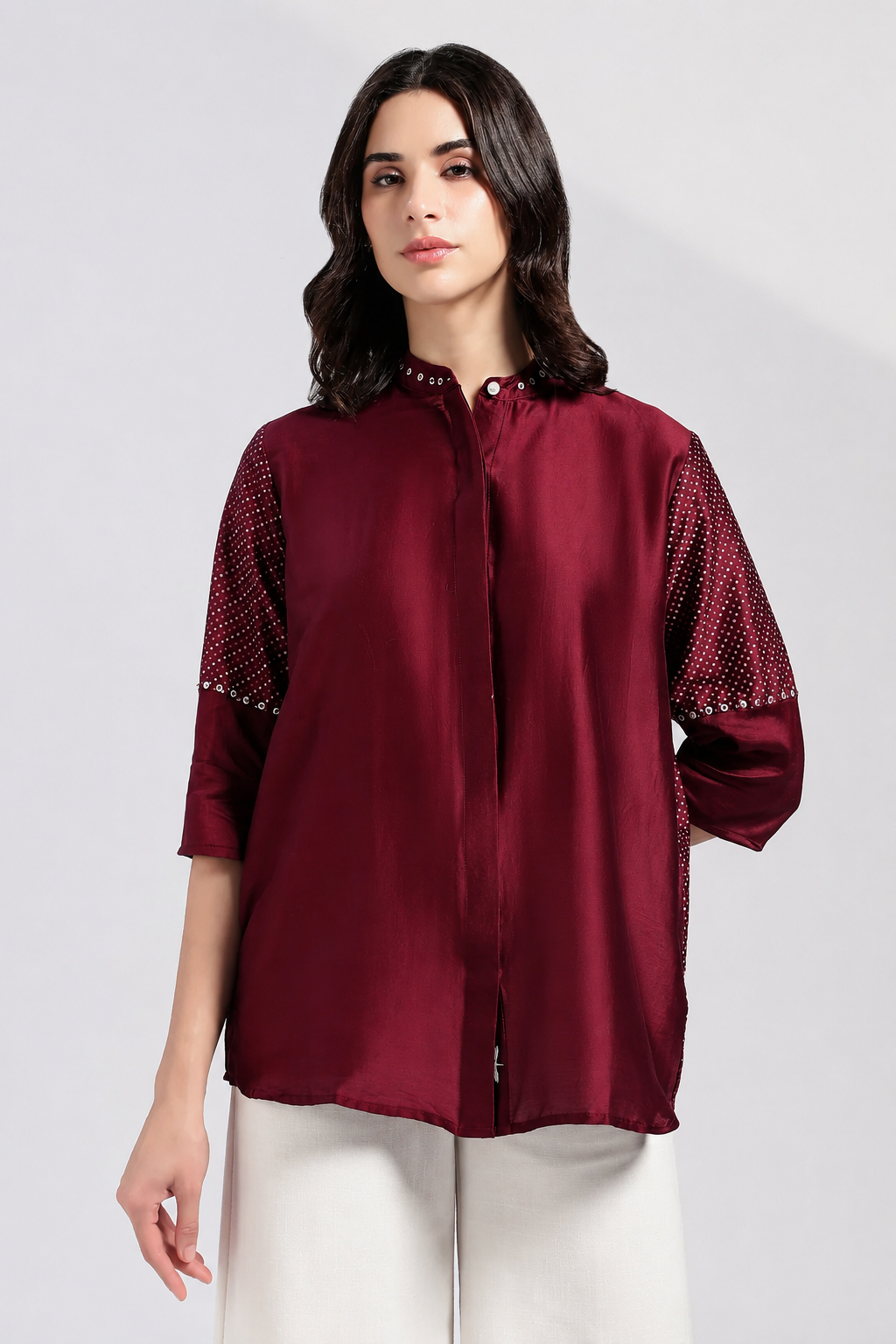 Noor-e-Surkh Shirt - Antaraa Studio