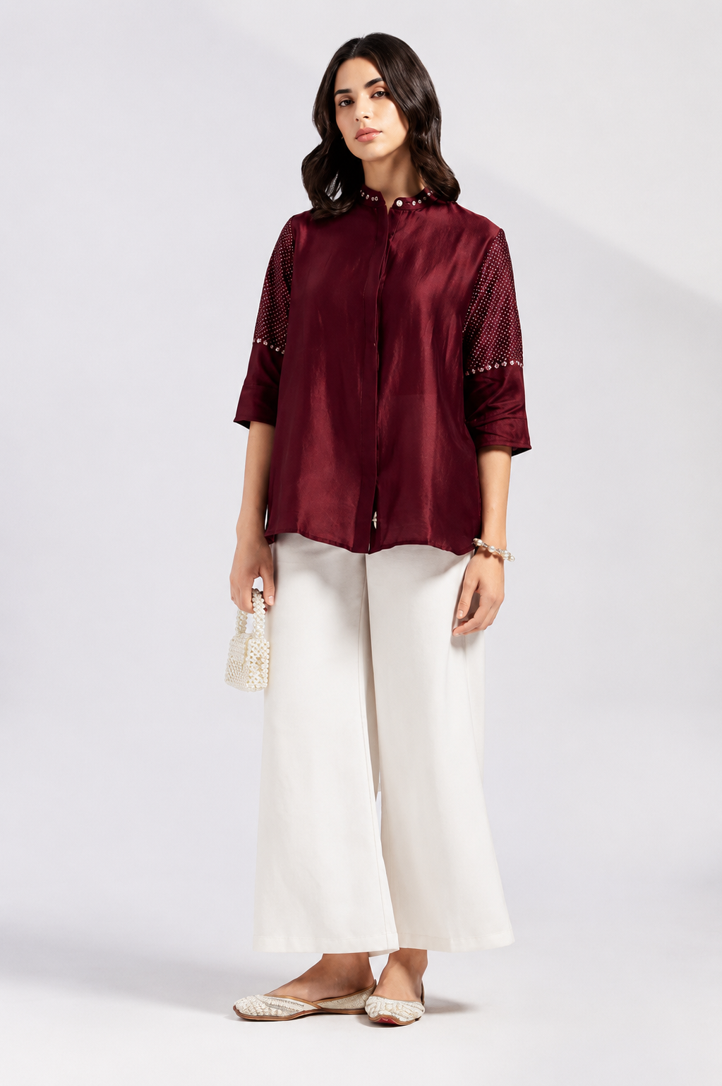 Noor-e-Surkh Shirt - Antaraa Studio