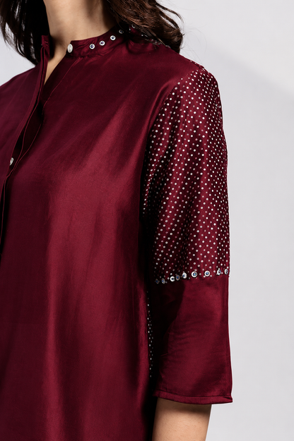 Noor-e-Surkh Shirt - Antaraa Studio