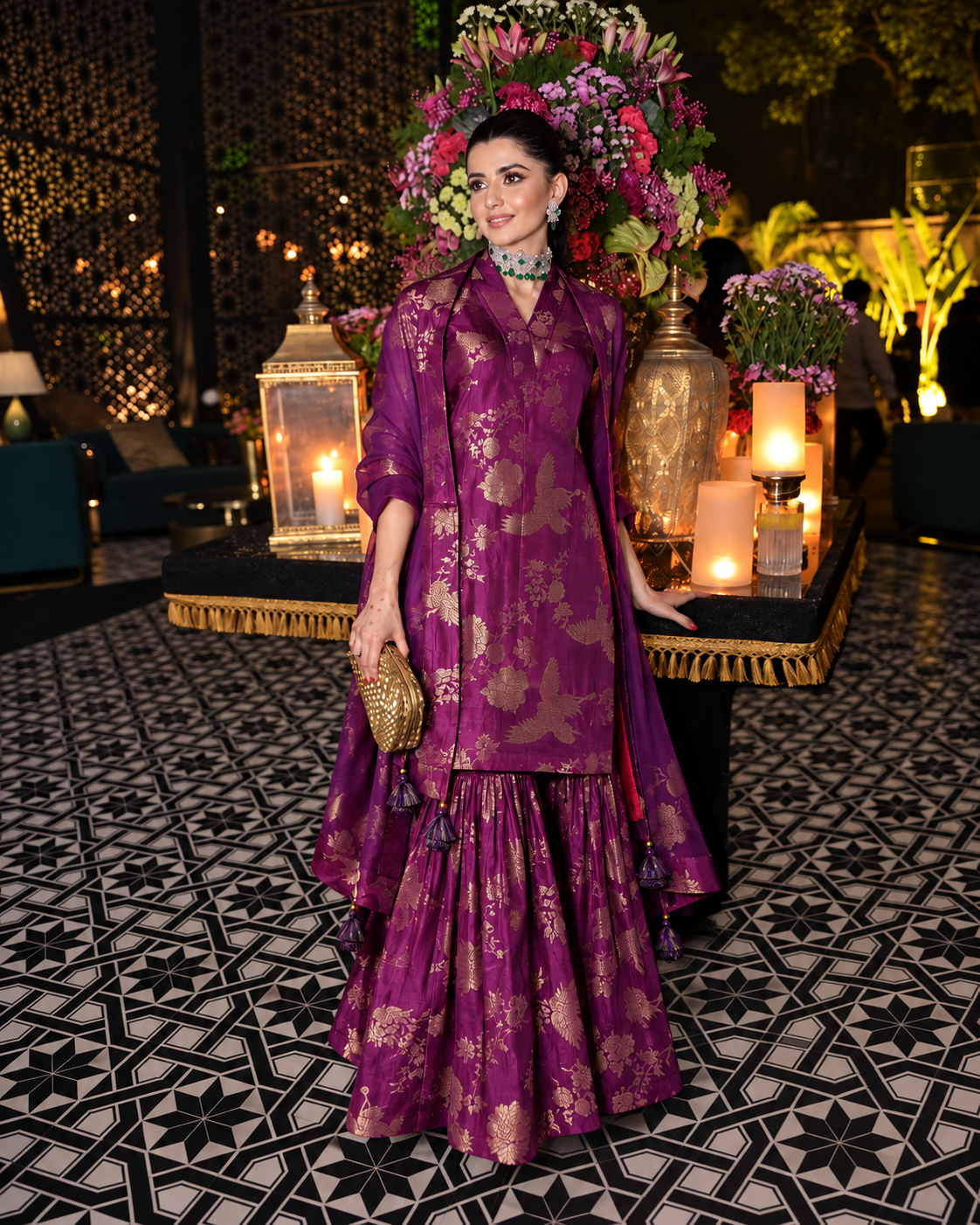 Amethyst Sharara Set - Antaraa Studio