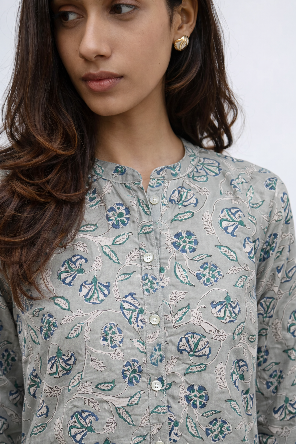 Firozi Bagh Mist Grey Co-Ord Set