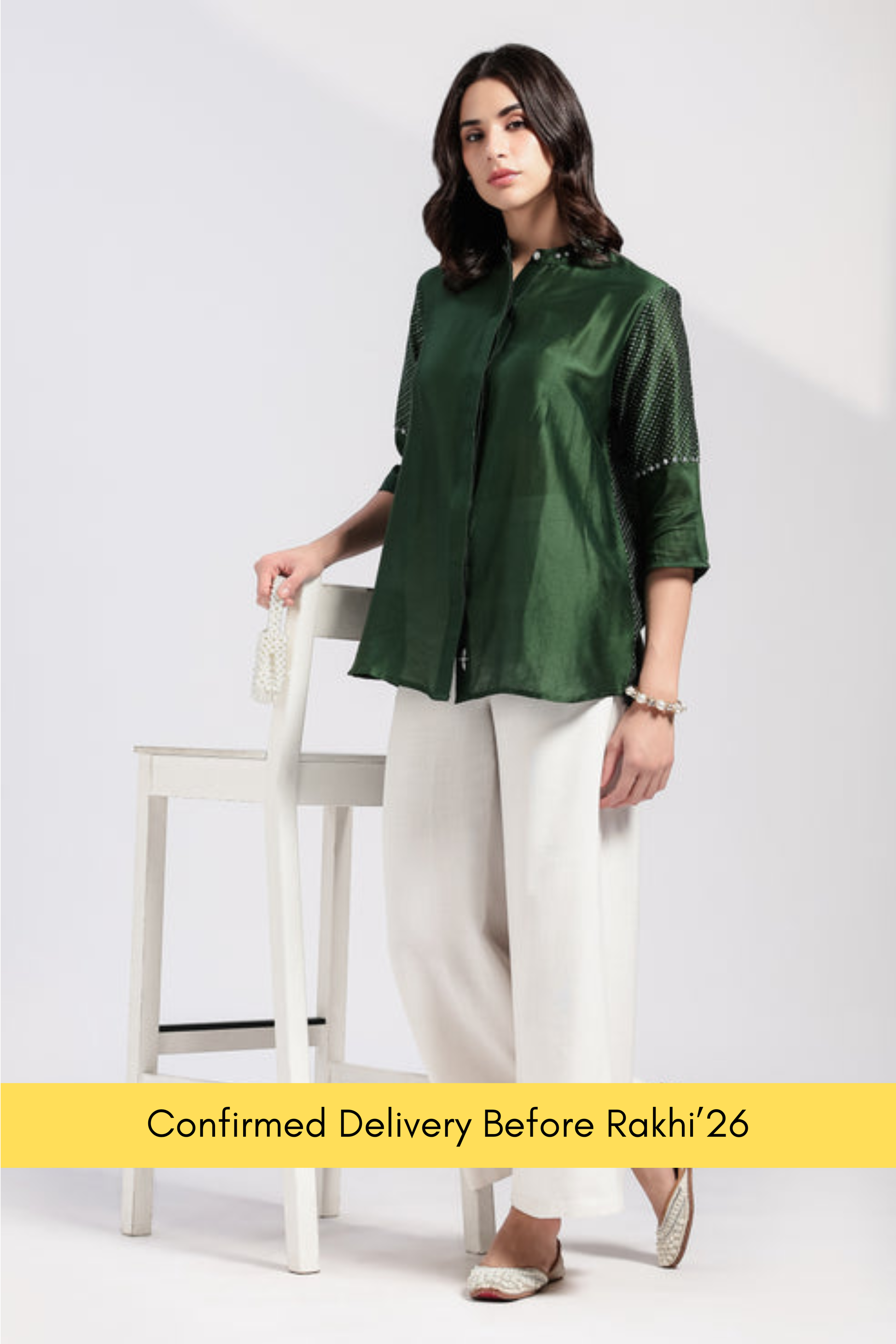 Noor-e-Panna Shirt - Antaraa Studio