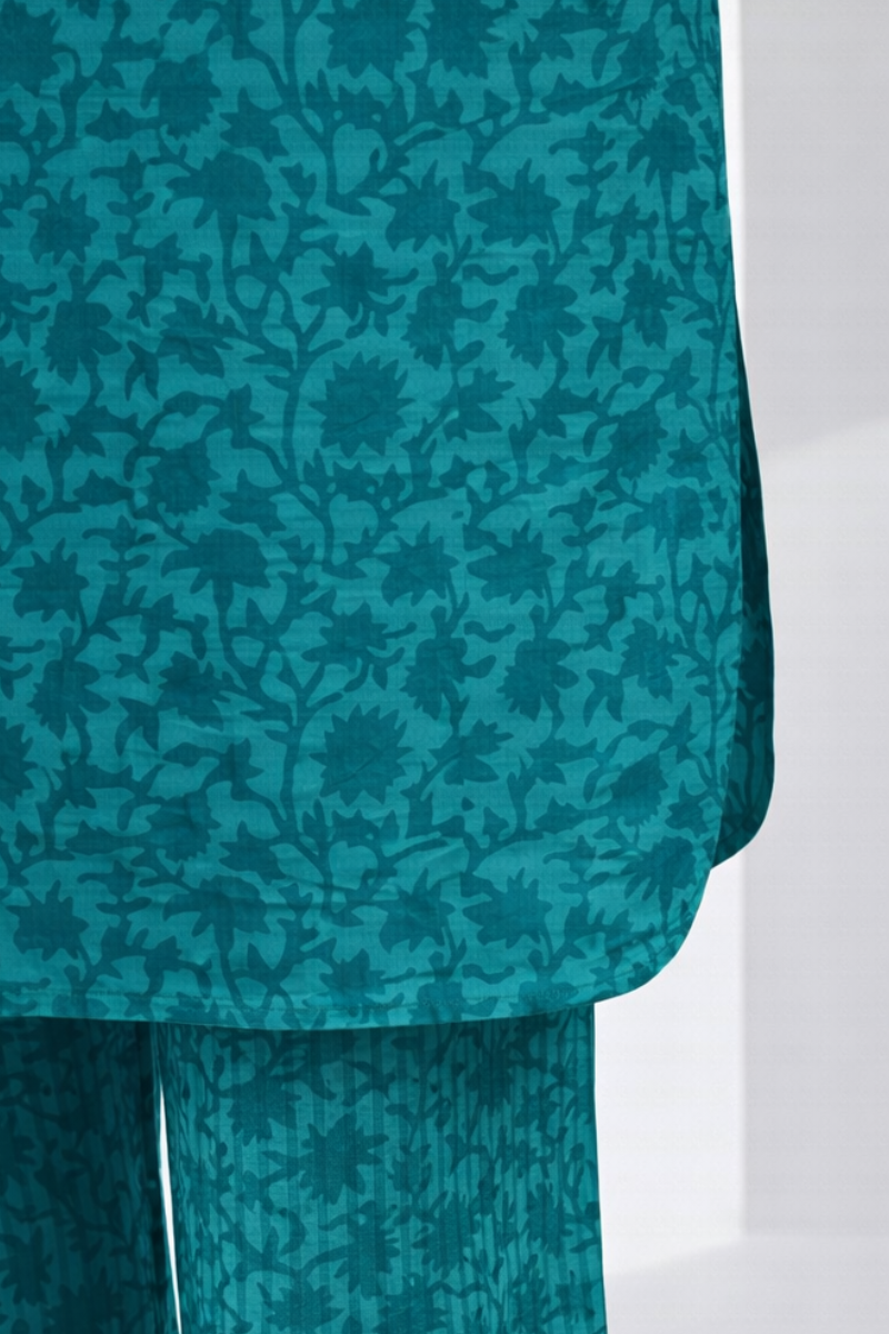 Jaipur Neel Garden Co-ord Set - Antaraa Studio