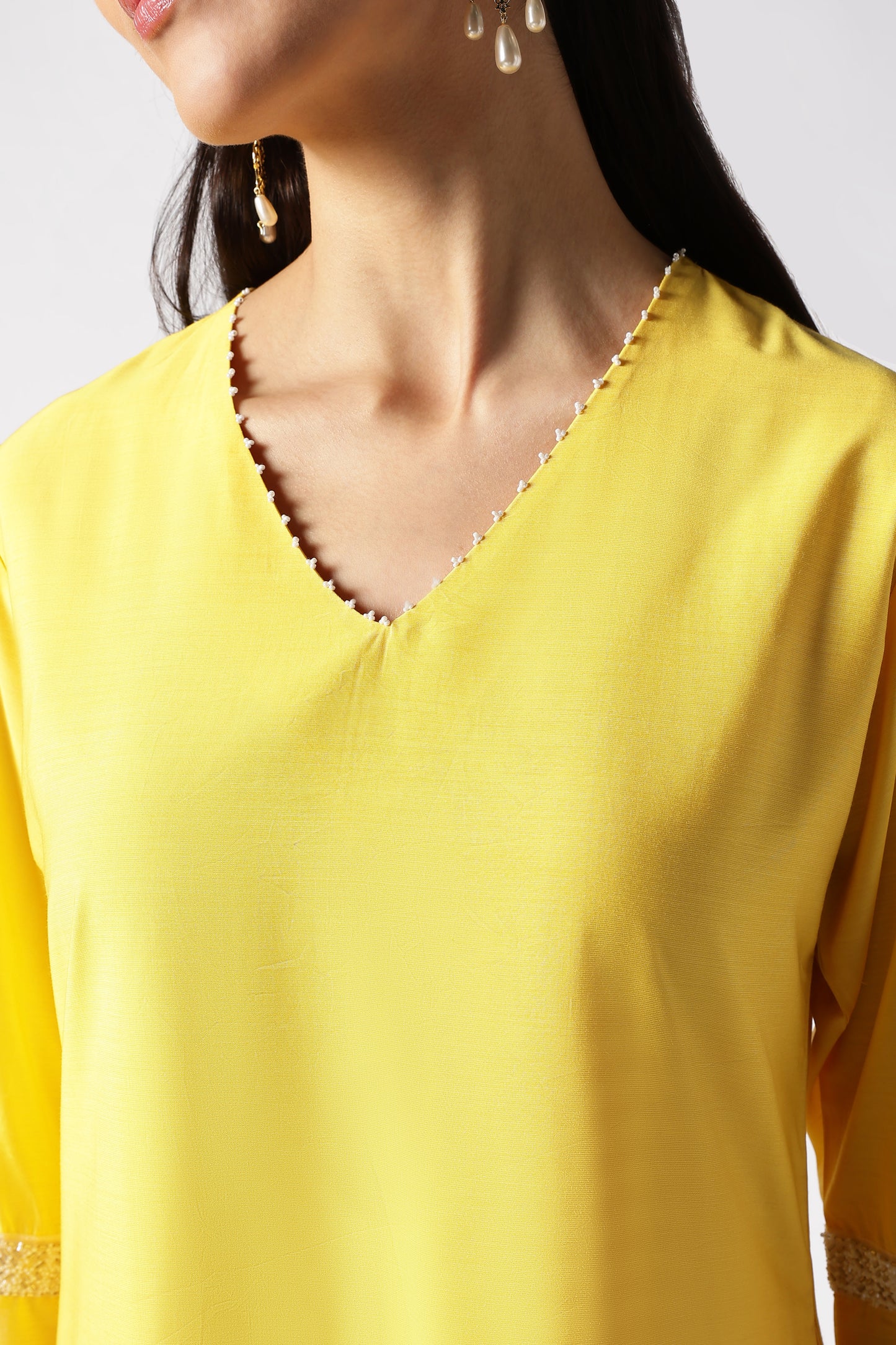 Citrine & Pearls Kurta Set