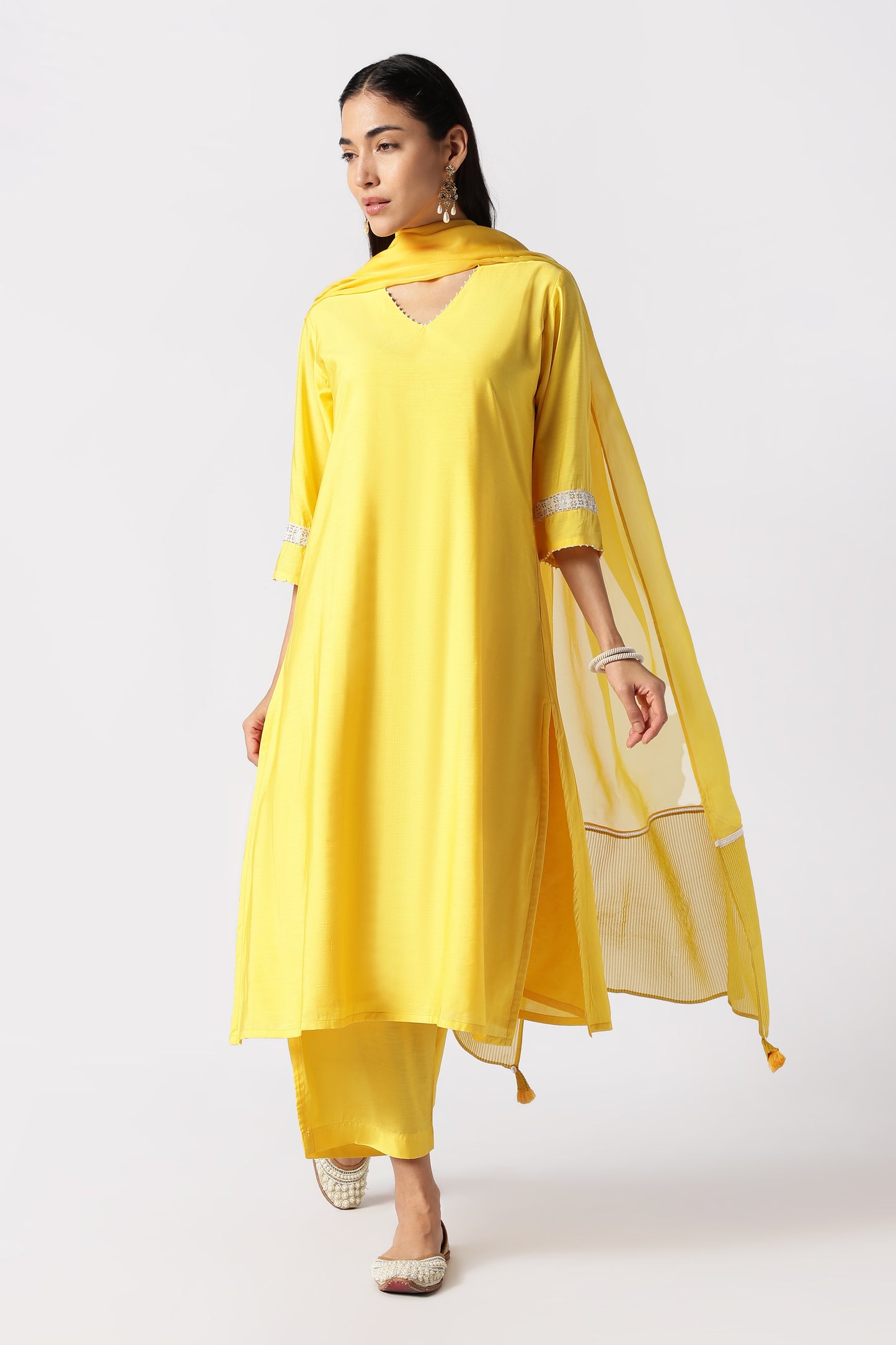 Citrine & Pearls Kurta Set