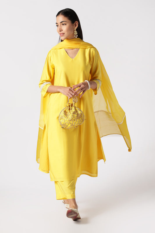 Citrine & Pearls Kurta Set