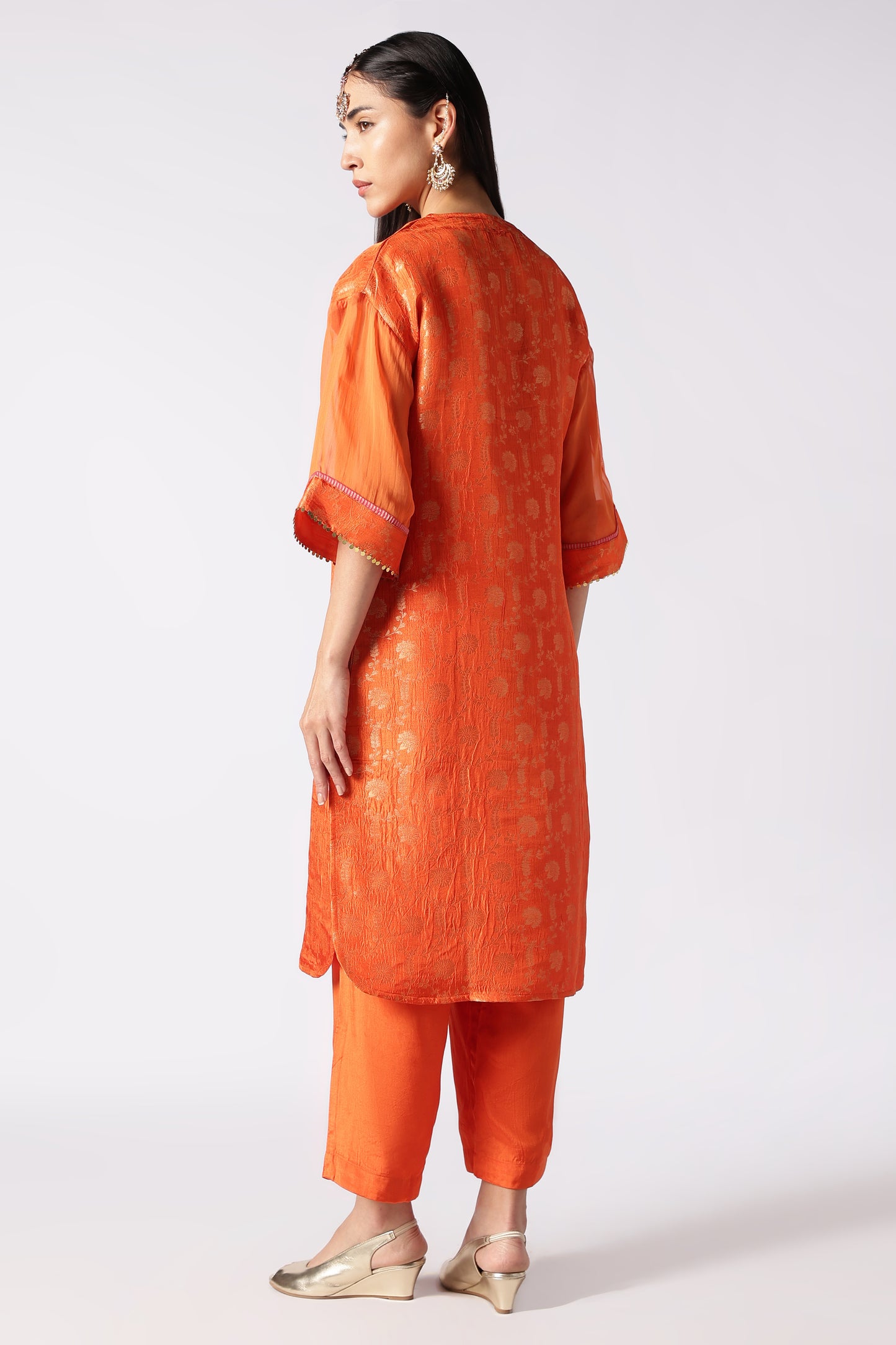 Topaz Brocade Kurta Set