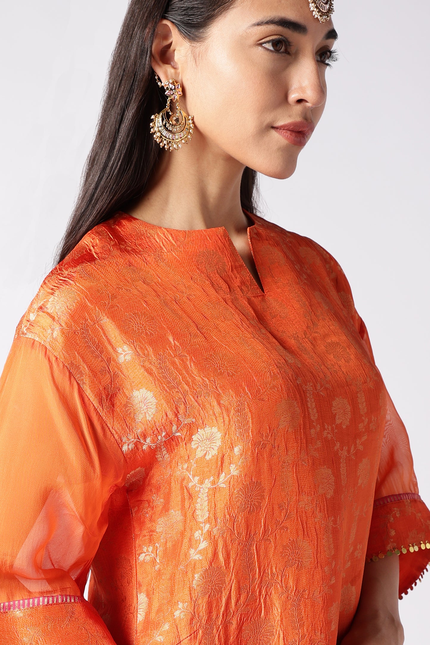 Topaz Brocade Kurta Set