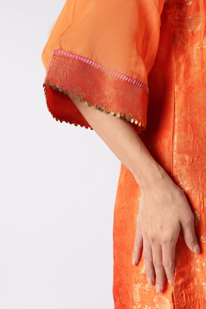 Topaz Brocade Kurta Set