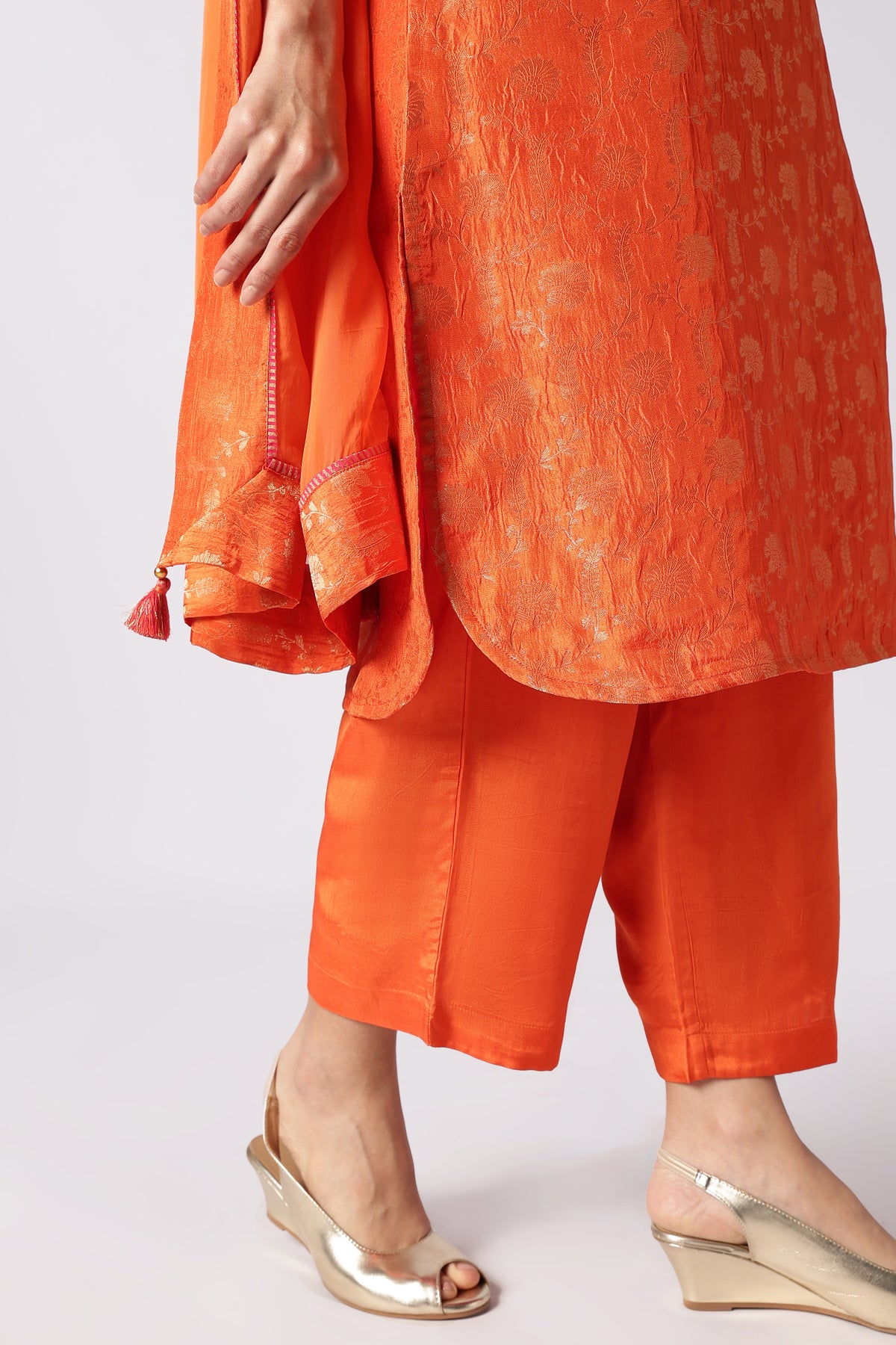 Topaz Brocade Kurta Set