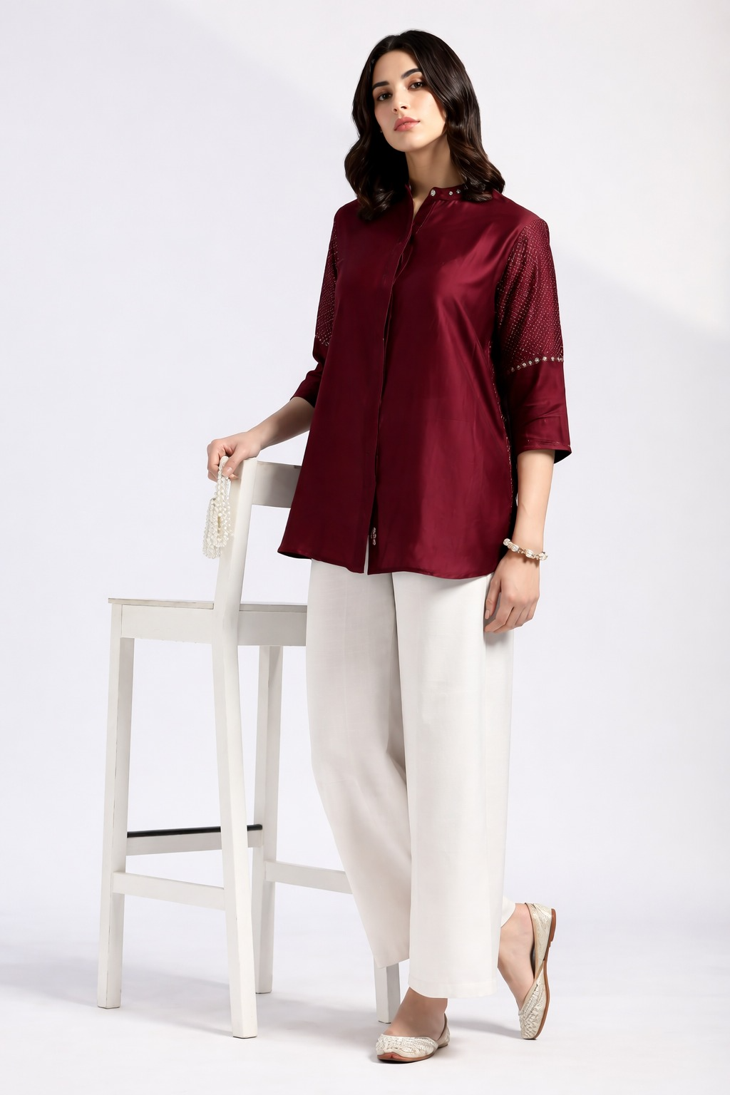 Noor-e-Surkh Shirt - Antaraa Studio