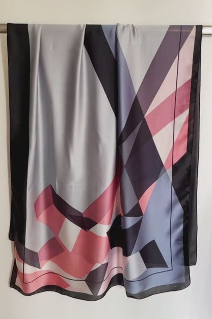 Gulabi Prism Satin Silk Scarf