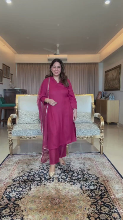 Mallika Linen Kurta Set